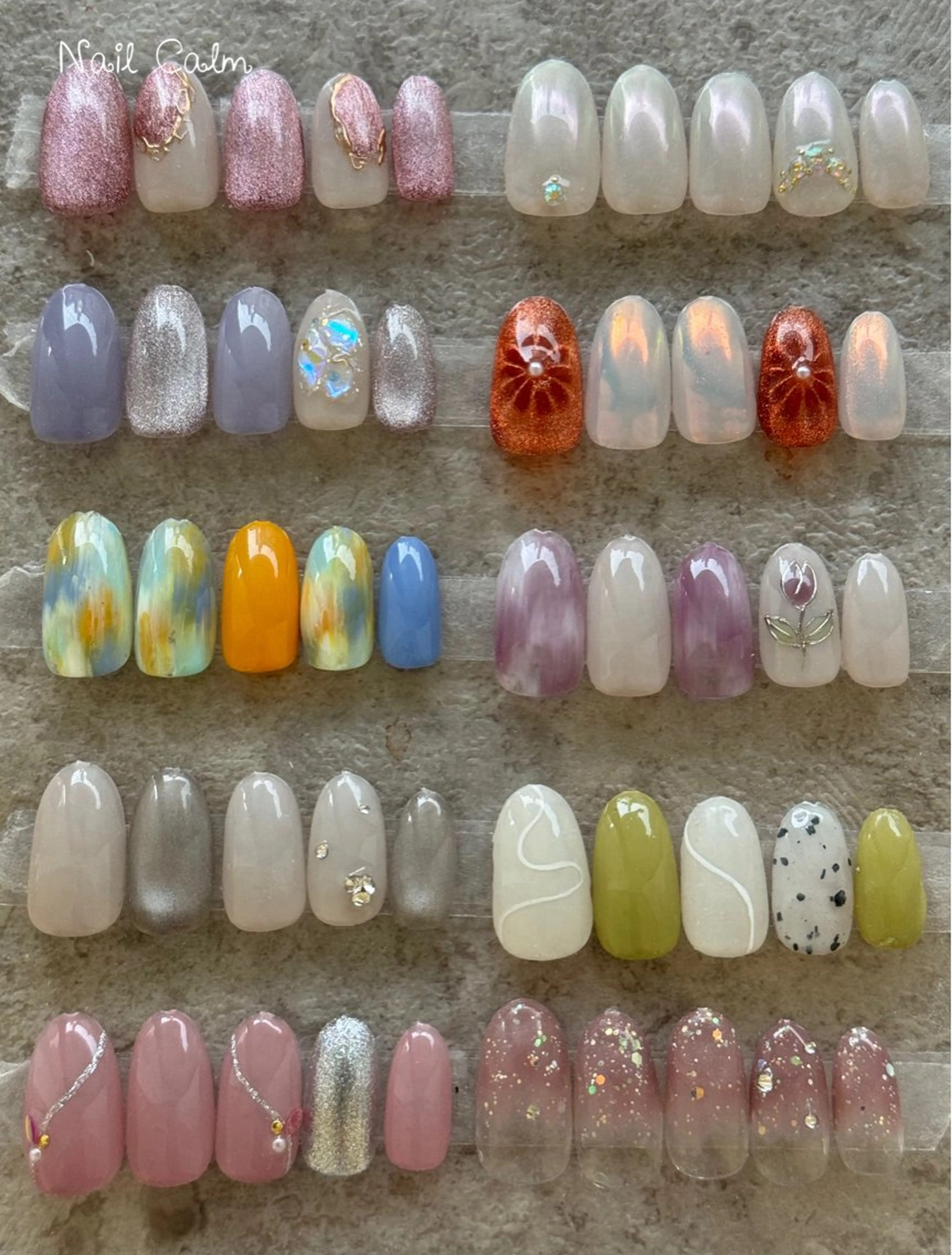 ネイル シンプルネイル 春ネイル ハンドネイル Nail Calm所属・プライベートサロン Calmのネイルデザイン