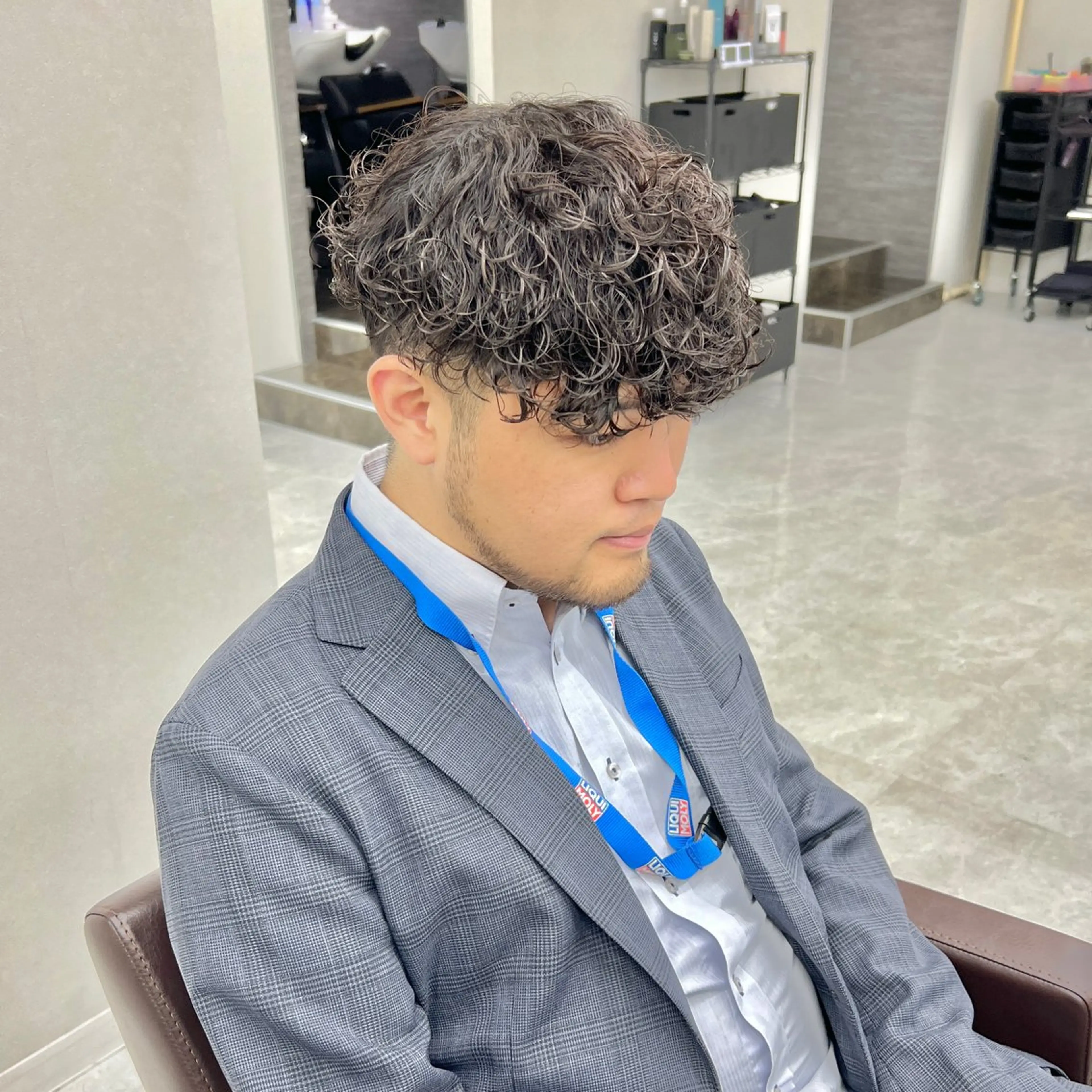 パーマ メンズ カット パーマ トリートメント ヘアセット シャドウパーマ/ メンズ/KENTAのヘアスタイル