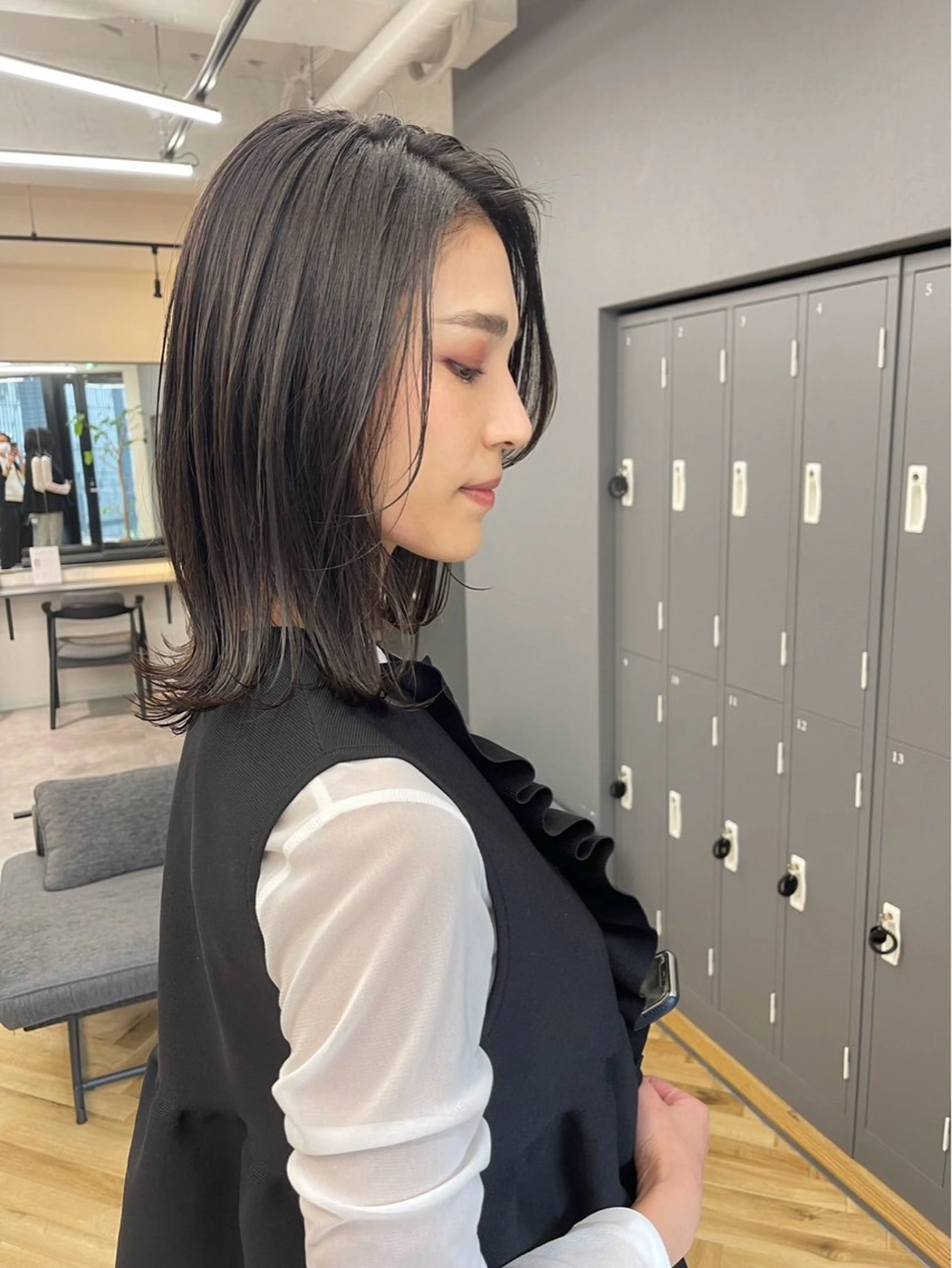 ミディアム 片山 朝陽のヘアスタイル