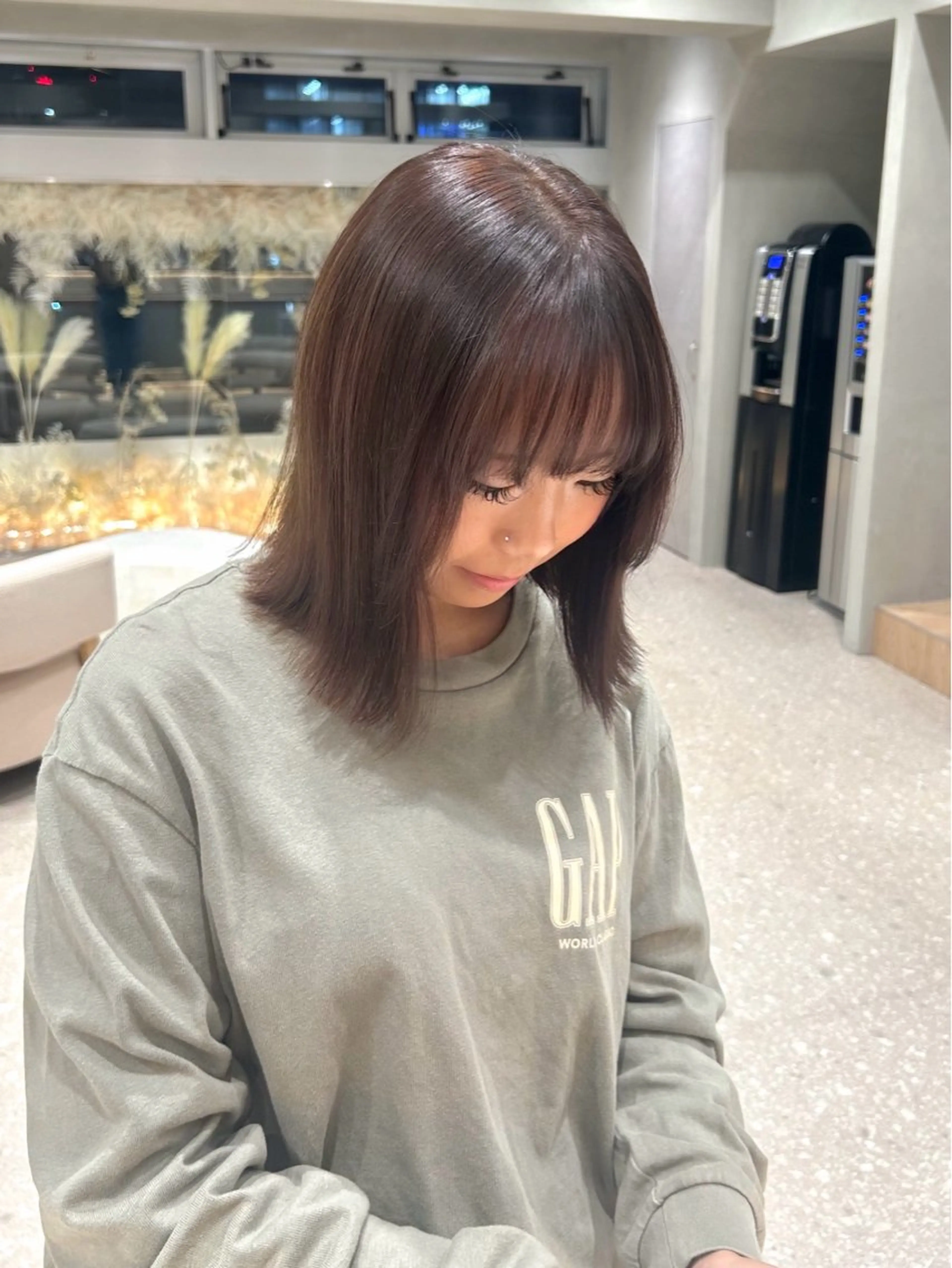 ミディアム カラー カット ヘアカラー トリートメント Luce横浜店所属・yuu 🪴 透明感 カラー/メンズパーマのヘアスタイル