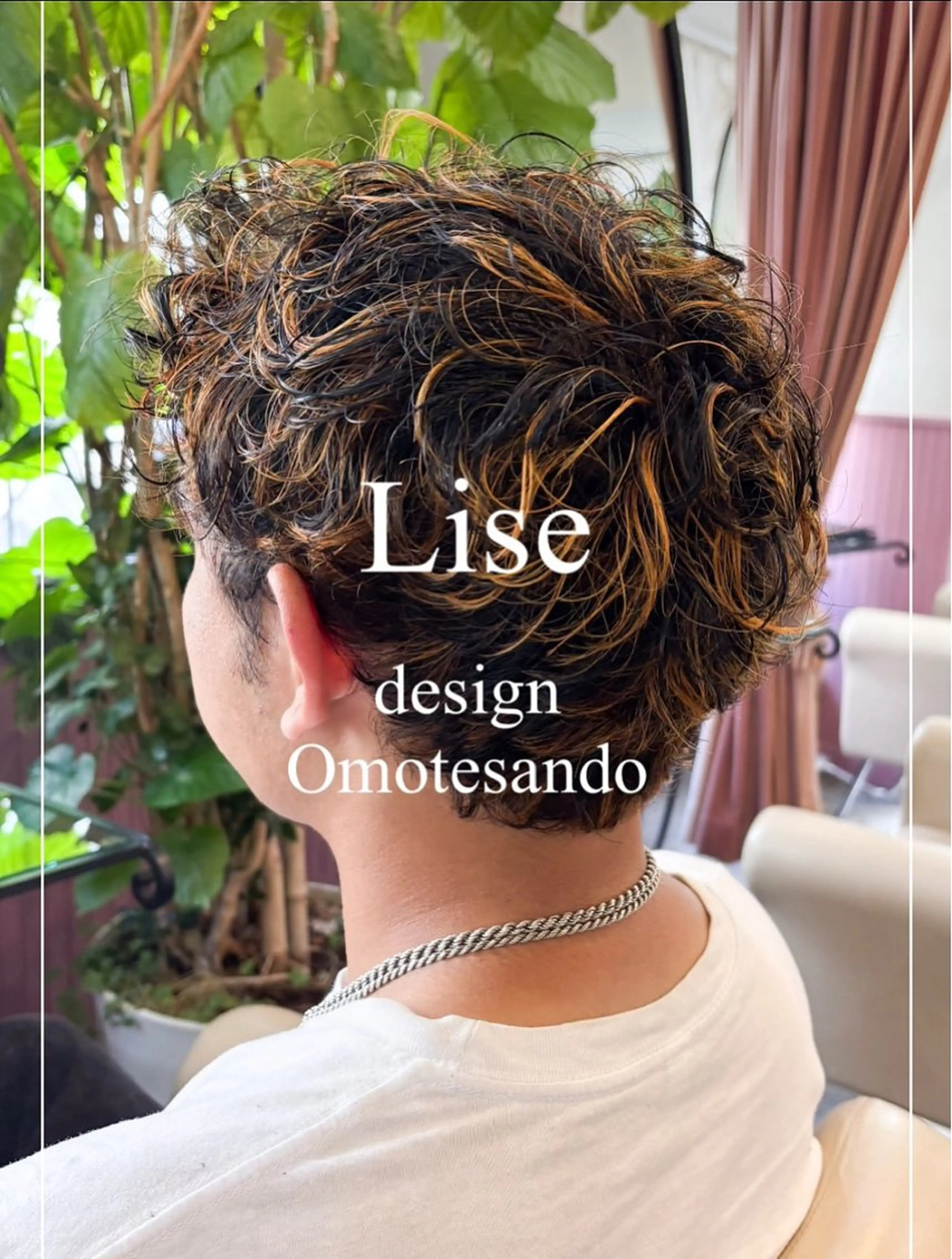 ショート カラー メンズ ヘアカラー ヘアセット 表参道Lise おおいしおりのヘアスタイル