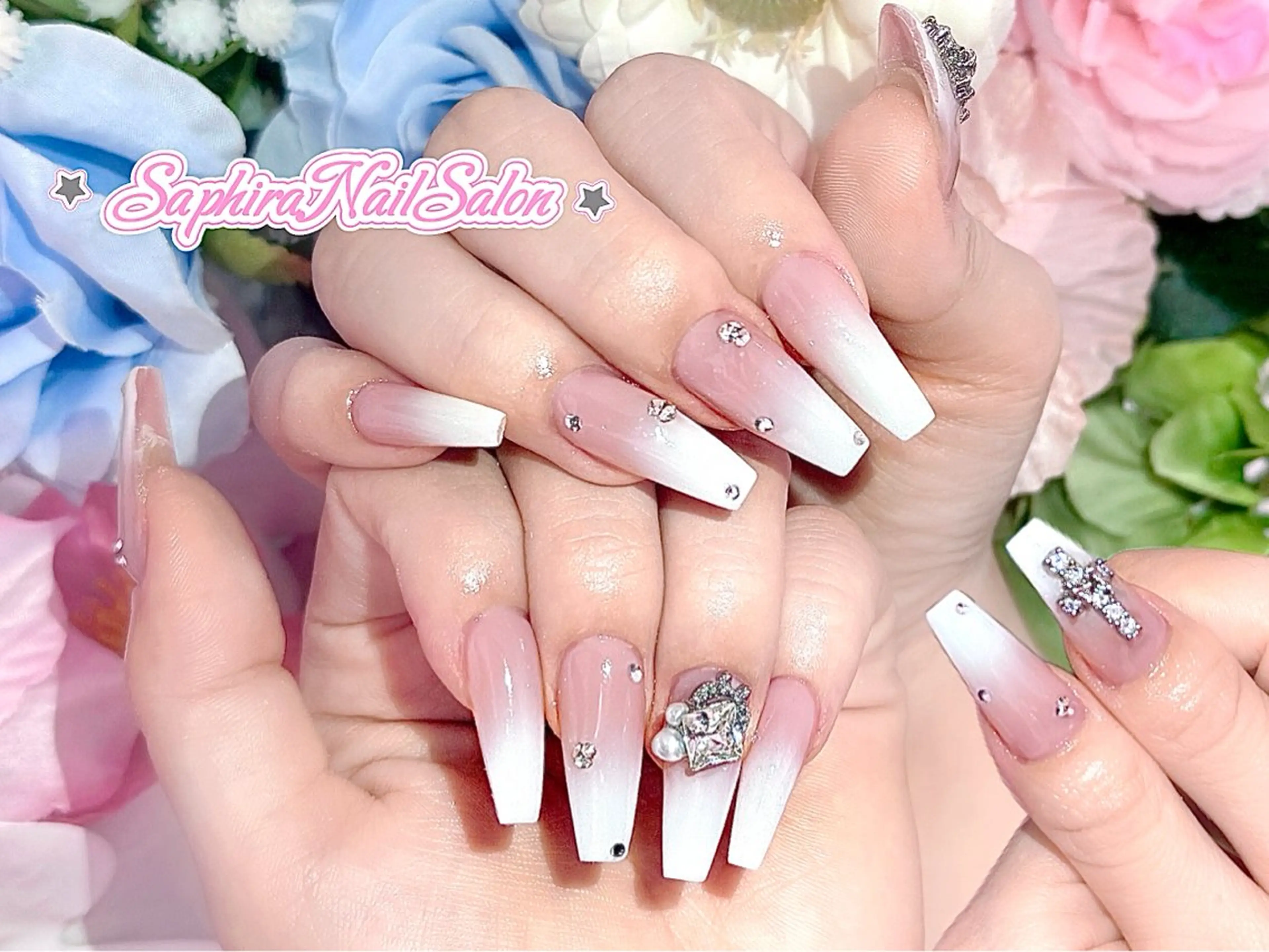 カラー ハンドネイル Saphiraネイル サロン錦糸町のネイルデザイン