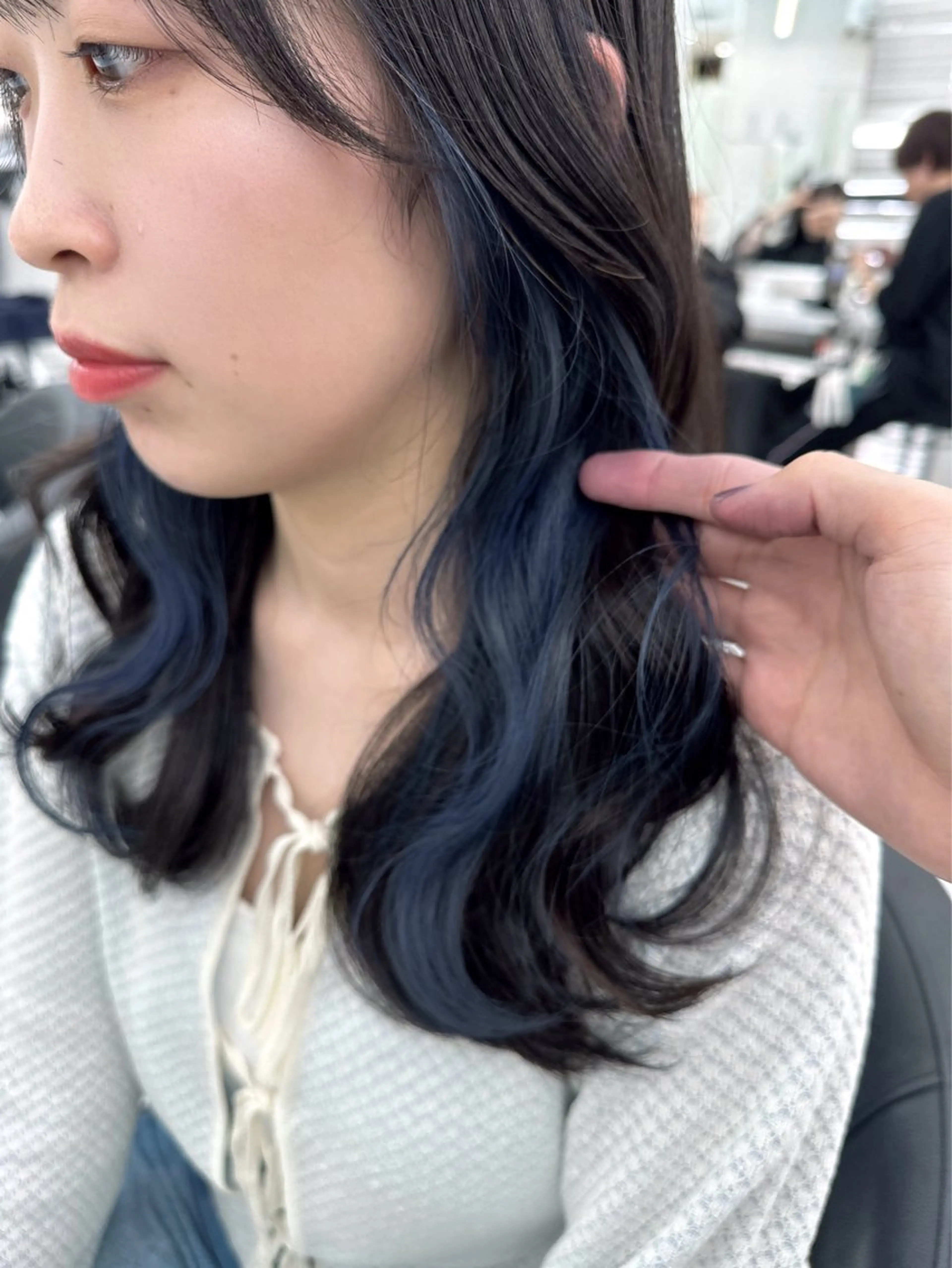 セミロング カラー ヘアカラー トリートメント ヘッドスパ ヘアセット ダブルカラー 韓国ヘアKYONのヘアスタイル