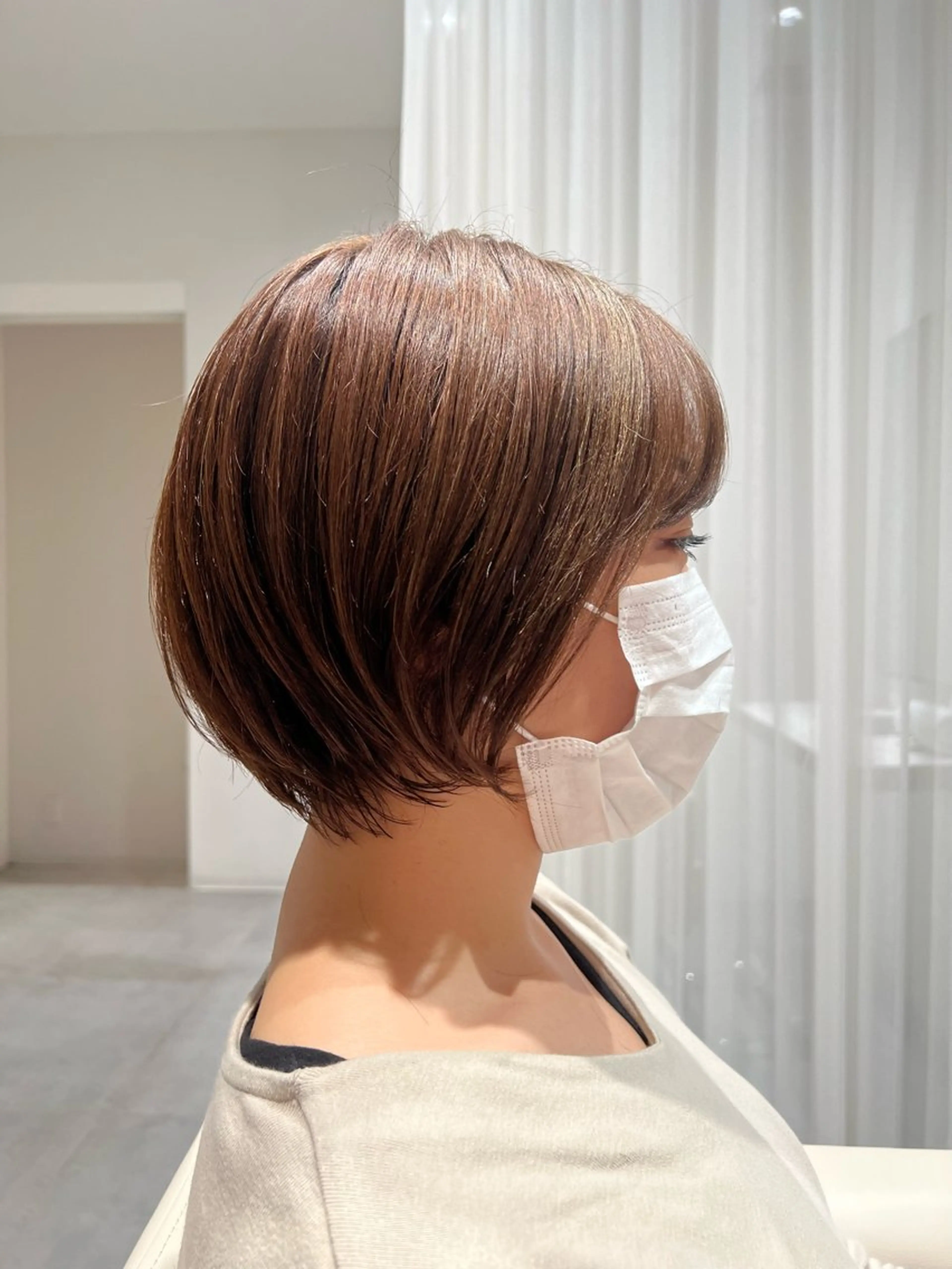 ショート ショートボブ ボブ くびれヘア ショートヘア 🍁艶カラー／ レイヤー🍁/和也のヘアスタイル