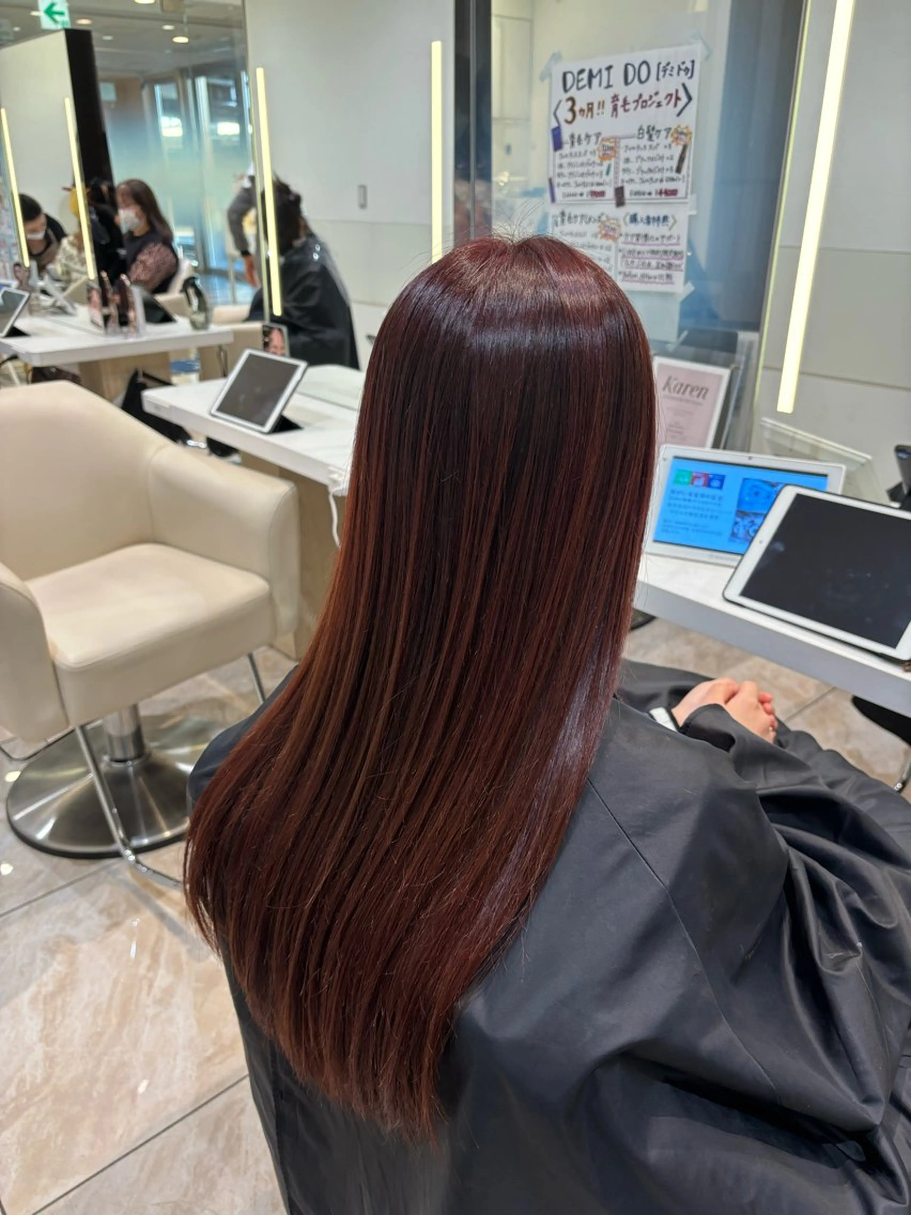 ロング 縮毛矯正 トリートメント miho‪𓂃 ANNETTAのヘアスタイル