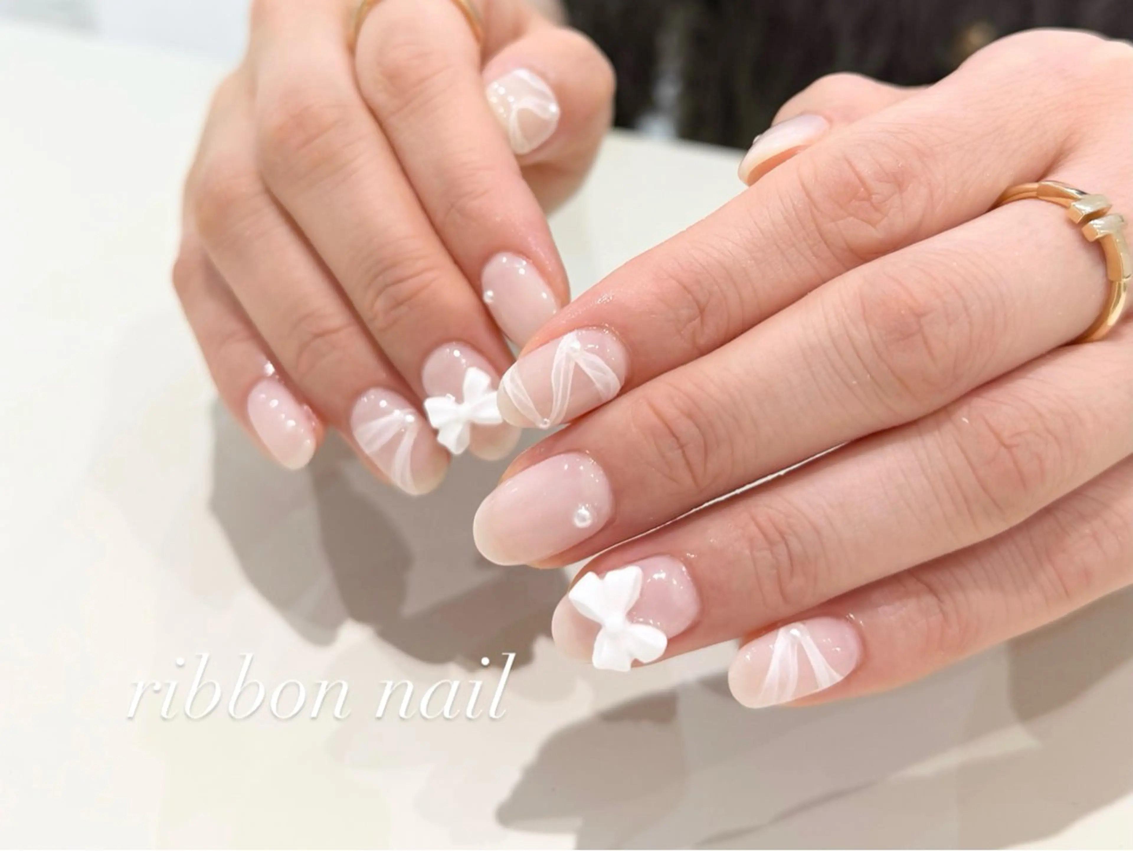 ネイル ジェルネイル 韓国ネイル オフィスネイル パラジェル ワンホンネイル ハンドネイル Nail Salon LUA所属・大矢 亜美のネイルデザイン