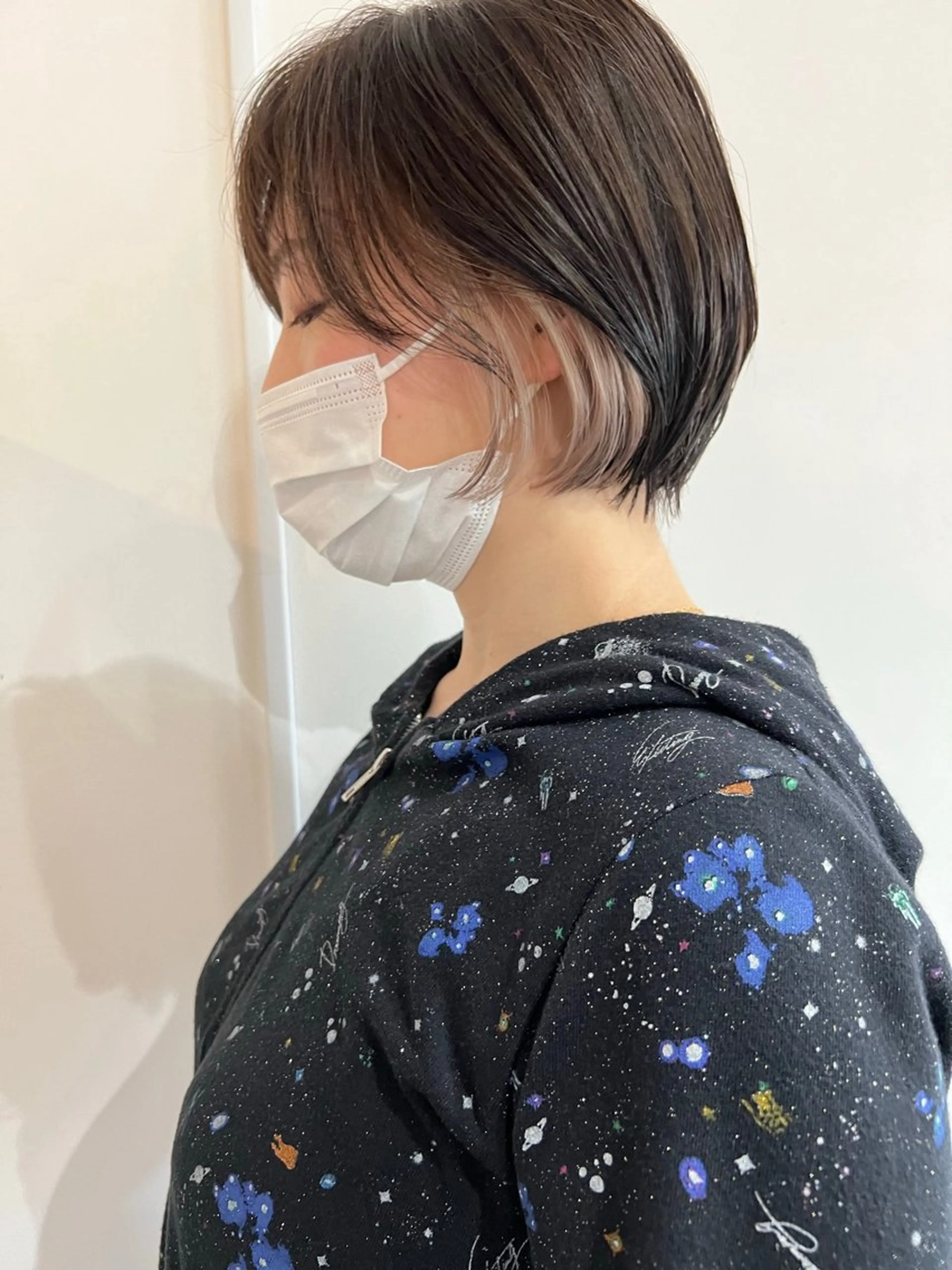 ショート ボブ 髪質改善 韓国風ヘア レイヤーカット ショートヘア suii..hair designブリーチのヘアスタイル