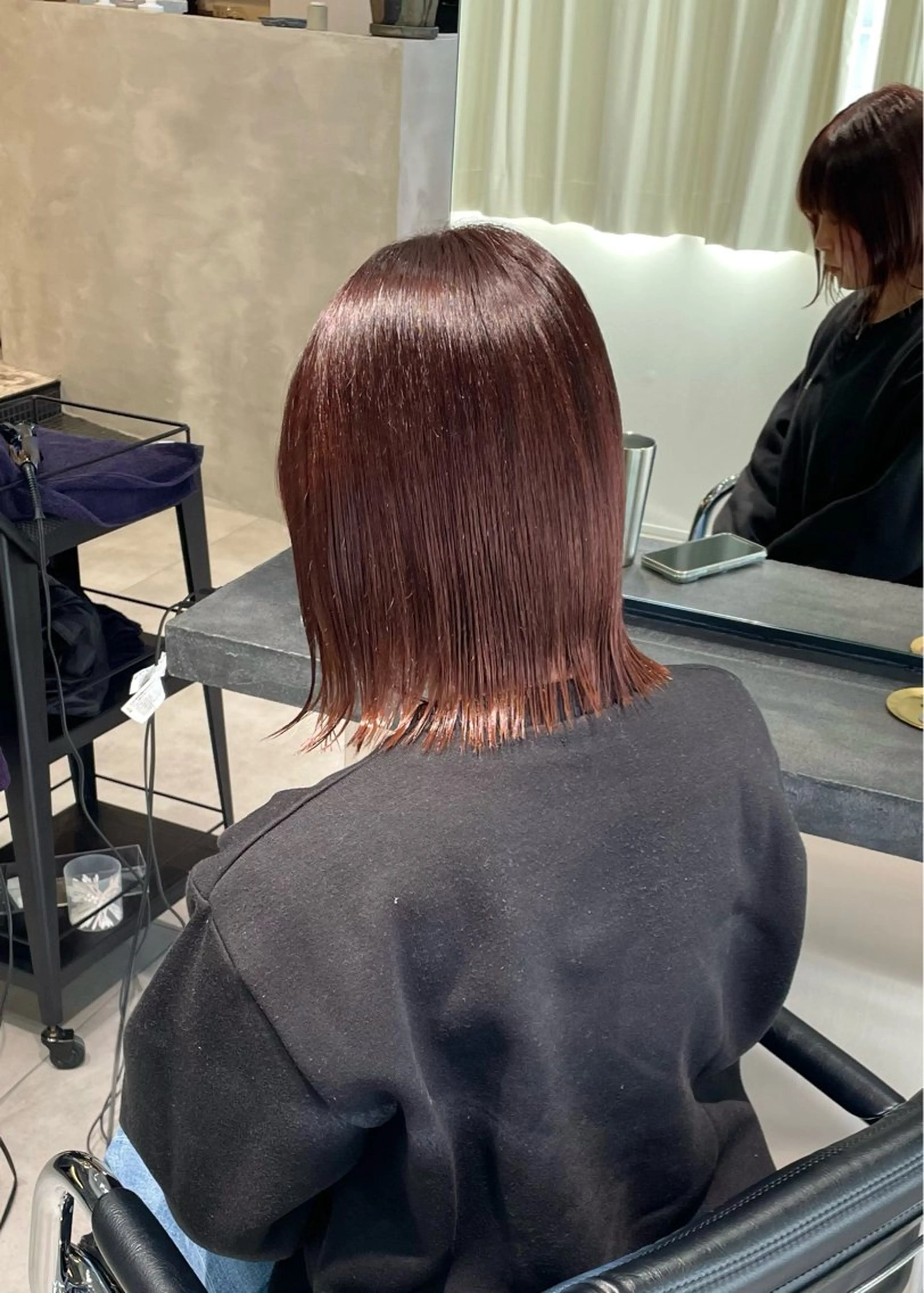 ミディアム カラー ブラウンカラー オレンジ オレンジブラウン カット ヘアカラー 🌷ケアブリーチ /透明感/れい🌷のヘアスタイル