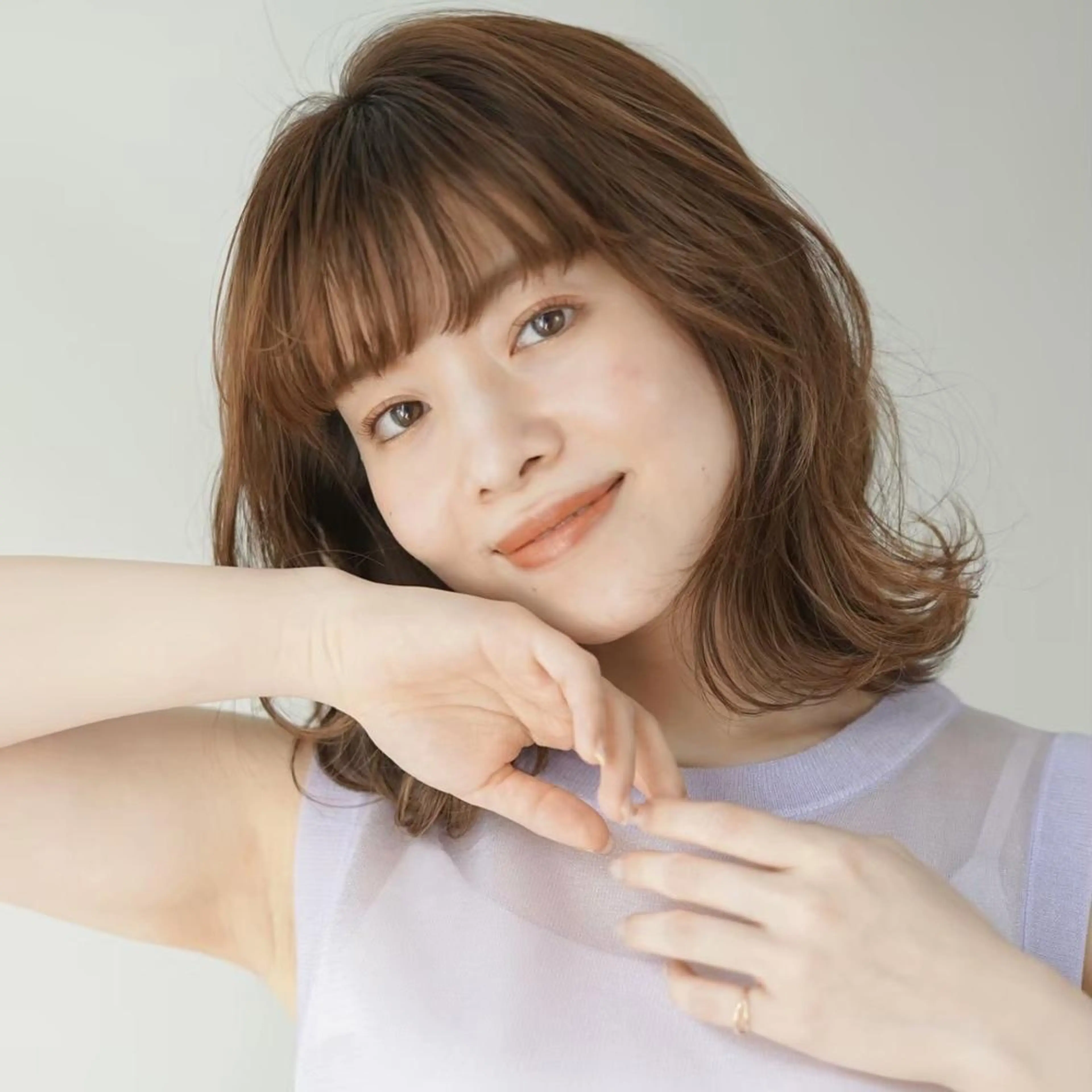 ミディアム カラー ボブ 縮毛矯正 ヘアカラー トリートメント 🌱カラー&トリート メント🌱SOUTAのヘアスタイル