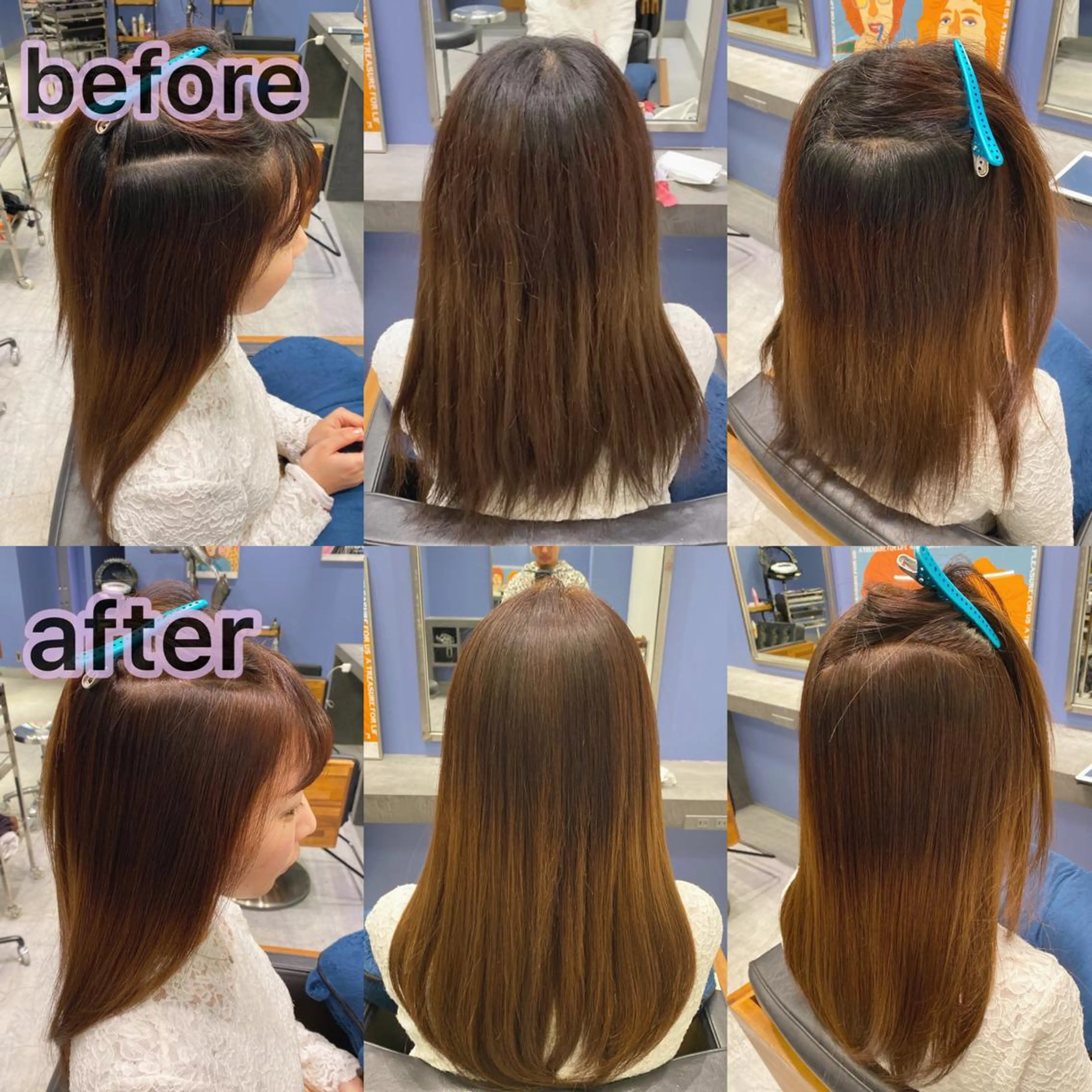 ロング カラー パーマ イルミナカラー ストレートパーマ カット ヘアカラー 縮毛矯正 本物のブリーチ縮毛 /デサキショウヘイのヘアスタイル