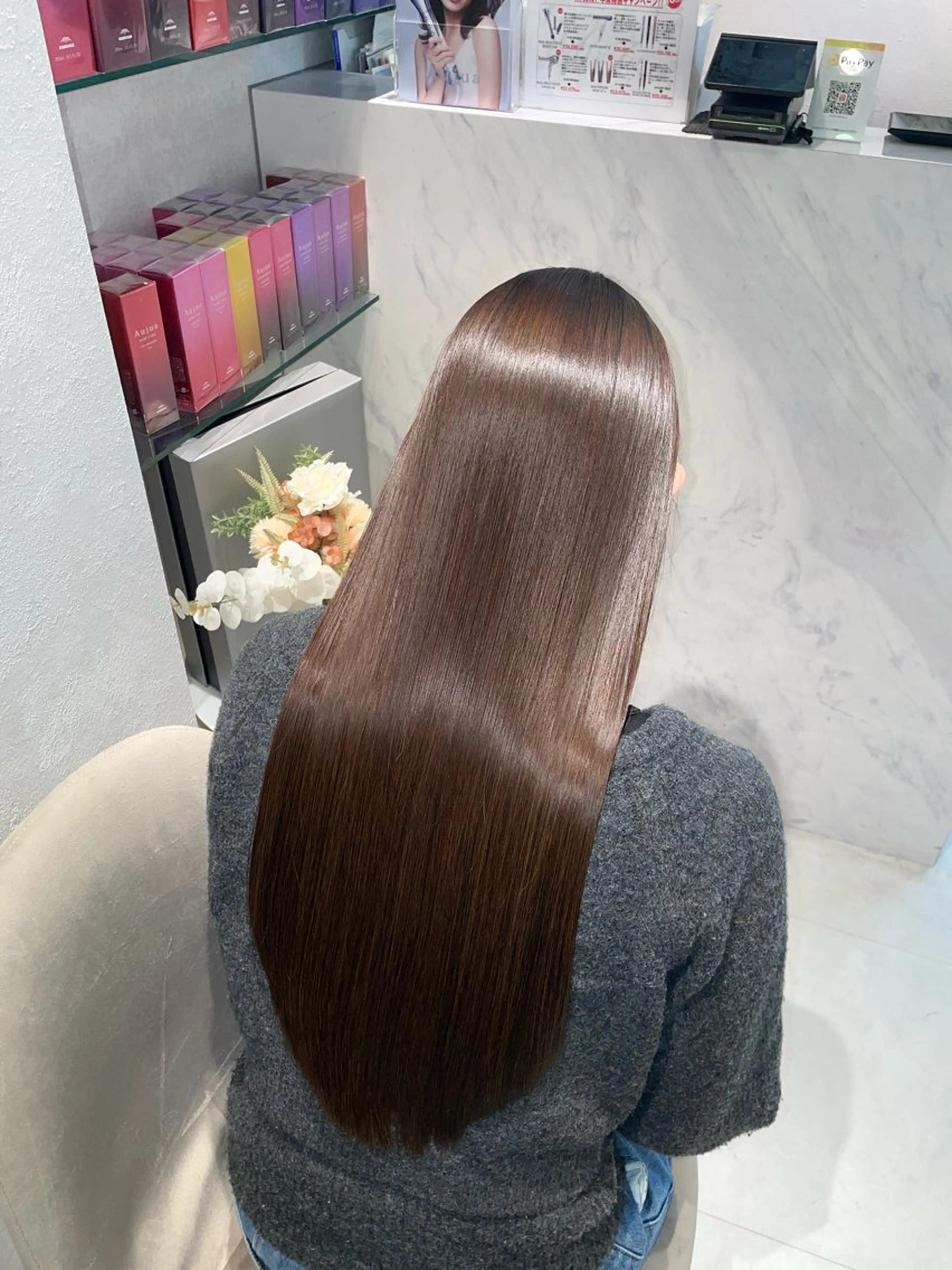 ロング カラー カット 縮毛矯正 トリートメント youres hair2nd 髪質改善&ヘッドスパ所属・髪質改善特化/ 河野　柊斗のヘアスタイル