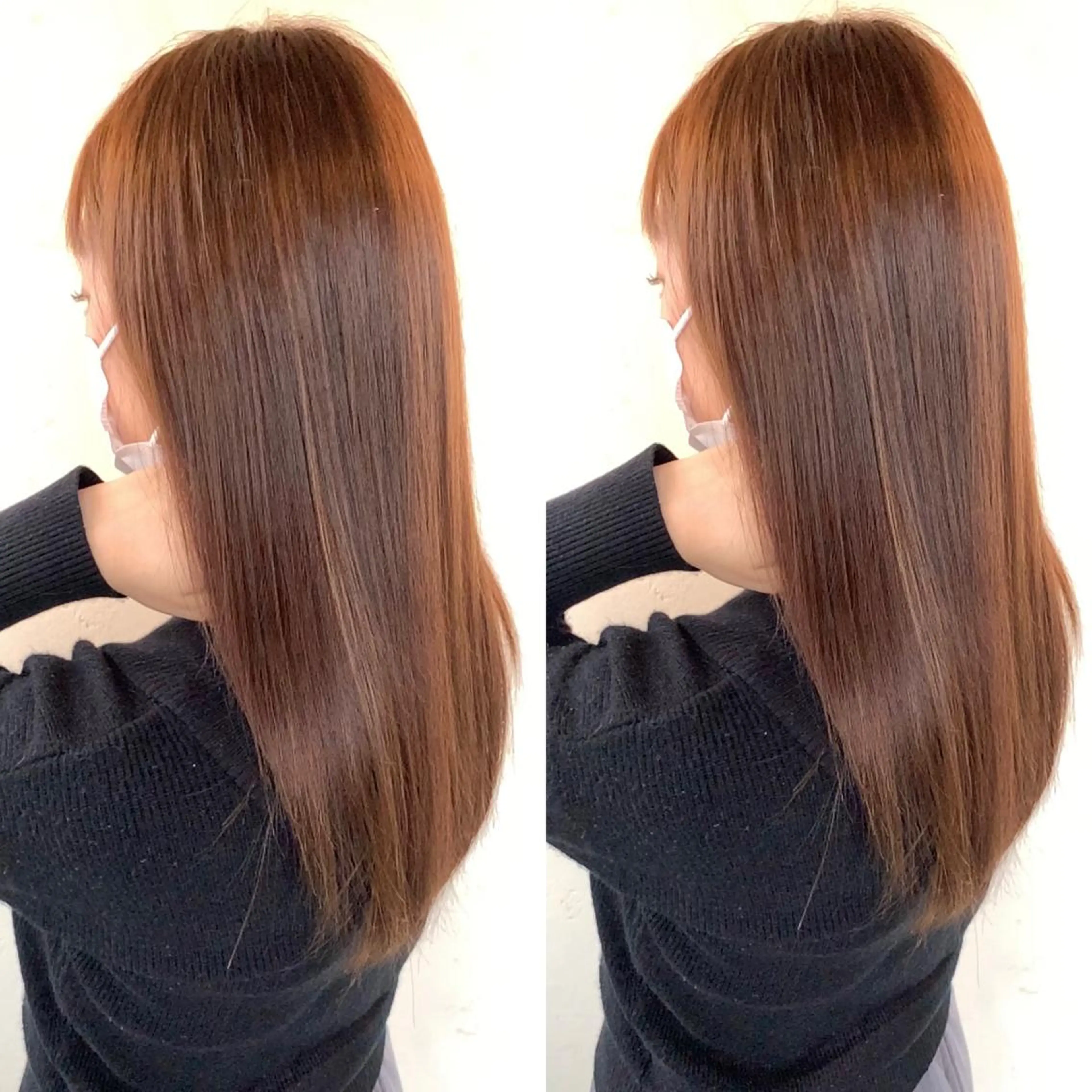 ロング 髪質改善 貸切サロンのヘアスタイル