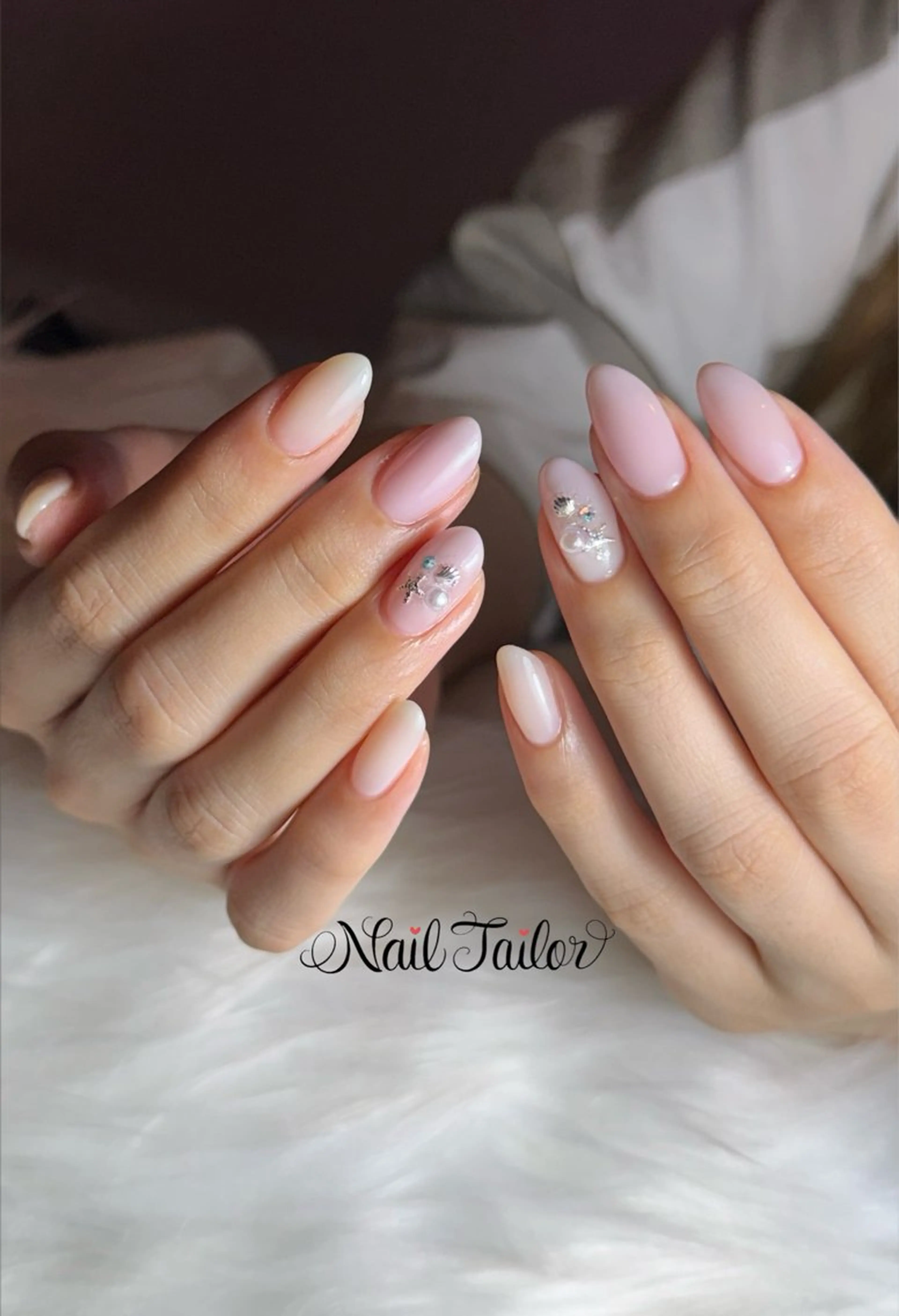 ネイル オフィスネイル ピンク 夏ネイル ハンドネイル 〜Nail Tailor〜　ネイルテイラー所属・NailTailor ネイルテイラーのネイルデザイン