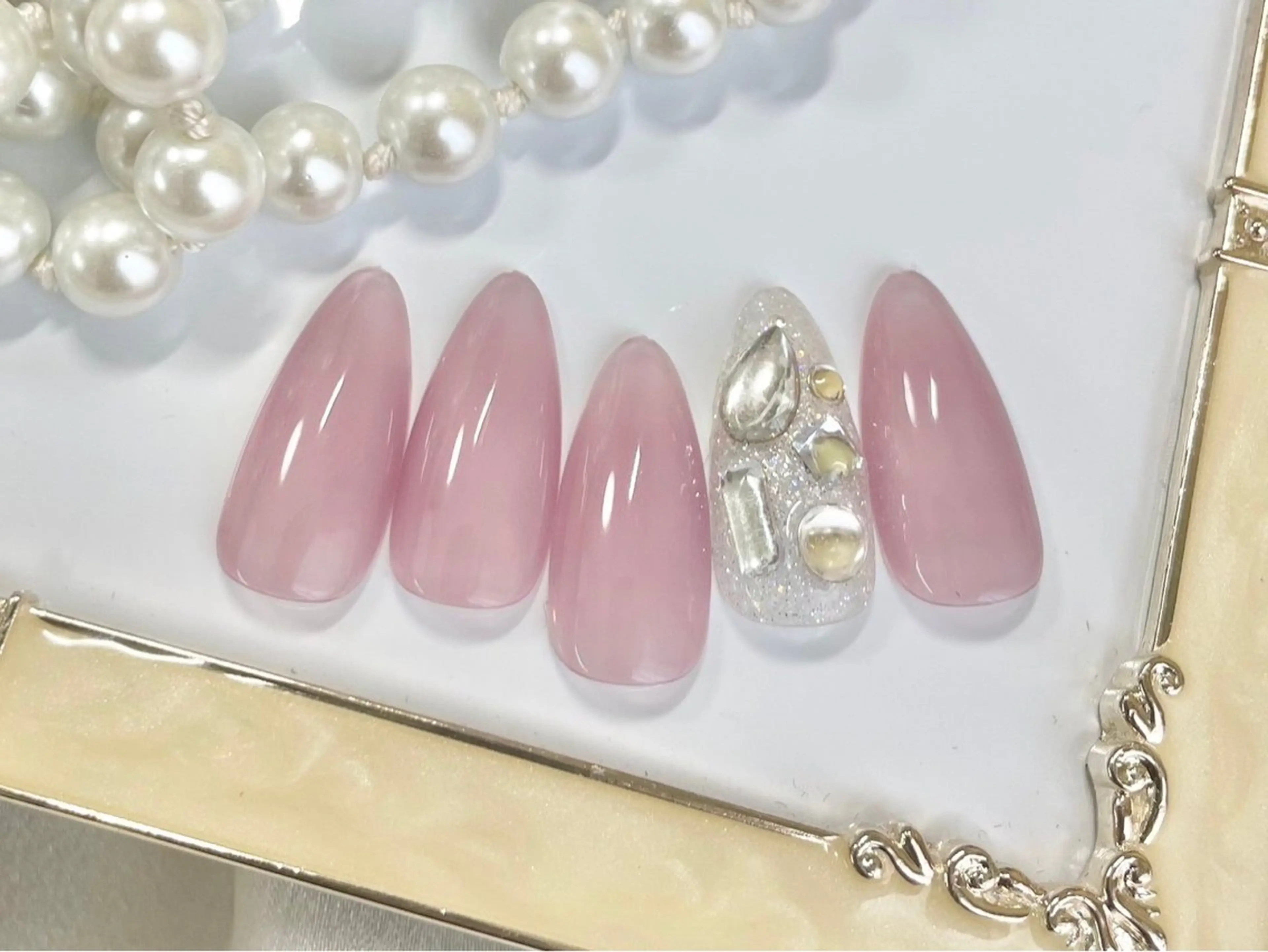 ネイル シンプルネイル ワンホンネイル 【パラジェル・フィルイン】Nailsalon　Merci東中野所属・Merci shigaのネイルデザイン