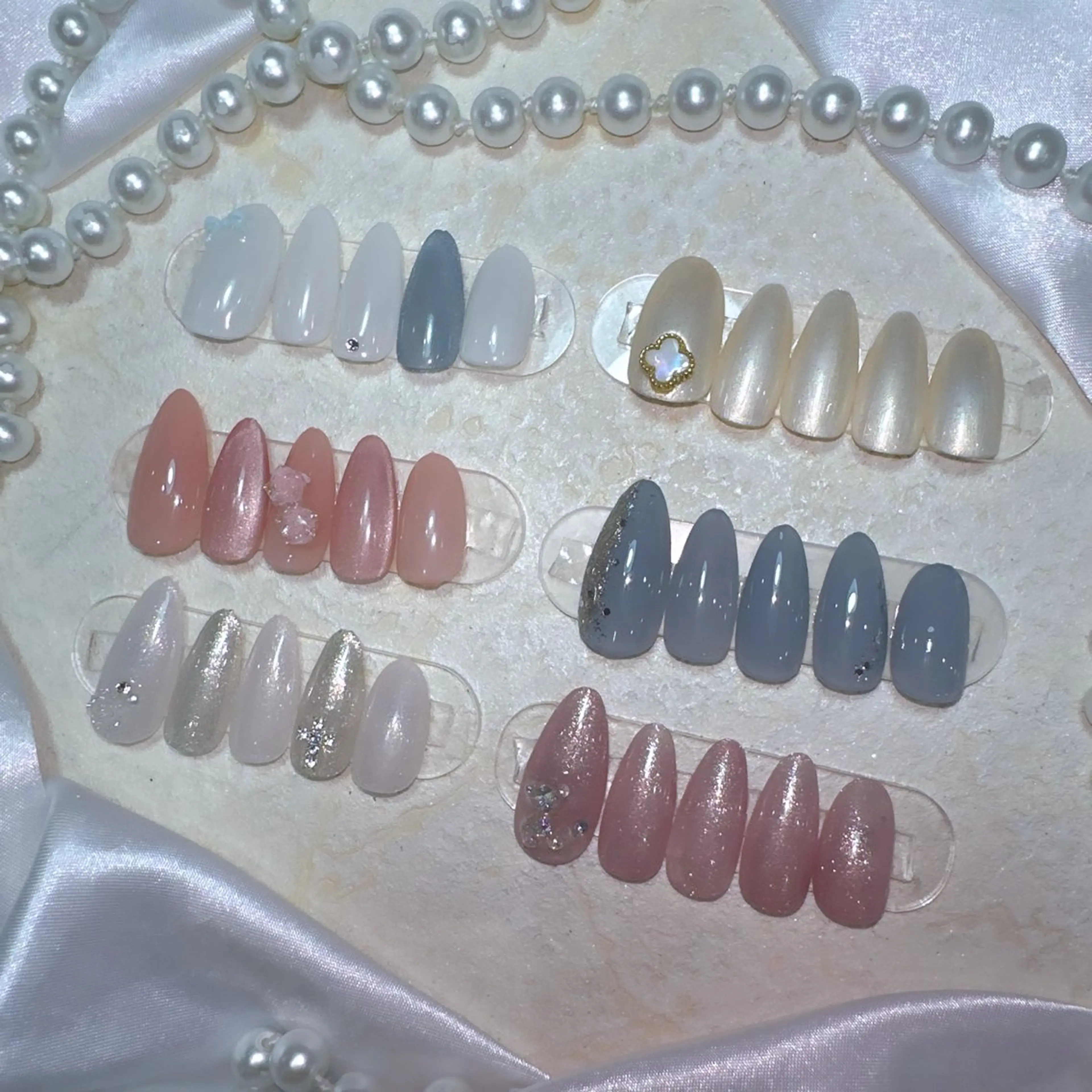 ネイル アートネイル フラッシュネイル フレンチネイル ジェルネイル ガラスフレンチ ハンドネイル You&Me Miyuのネイルデザイン