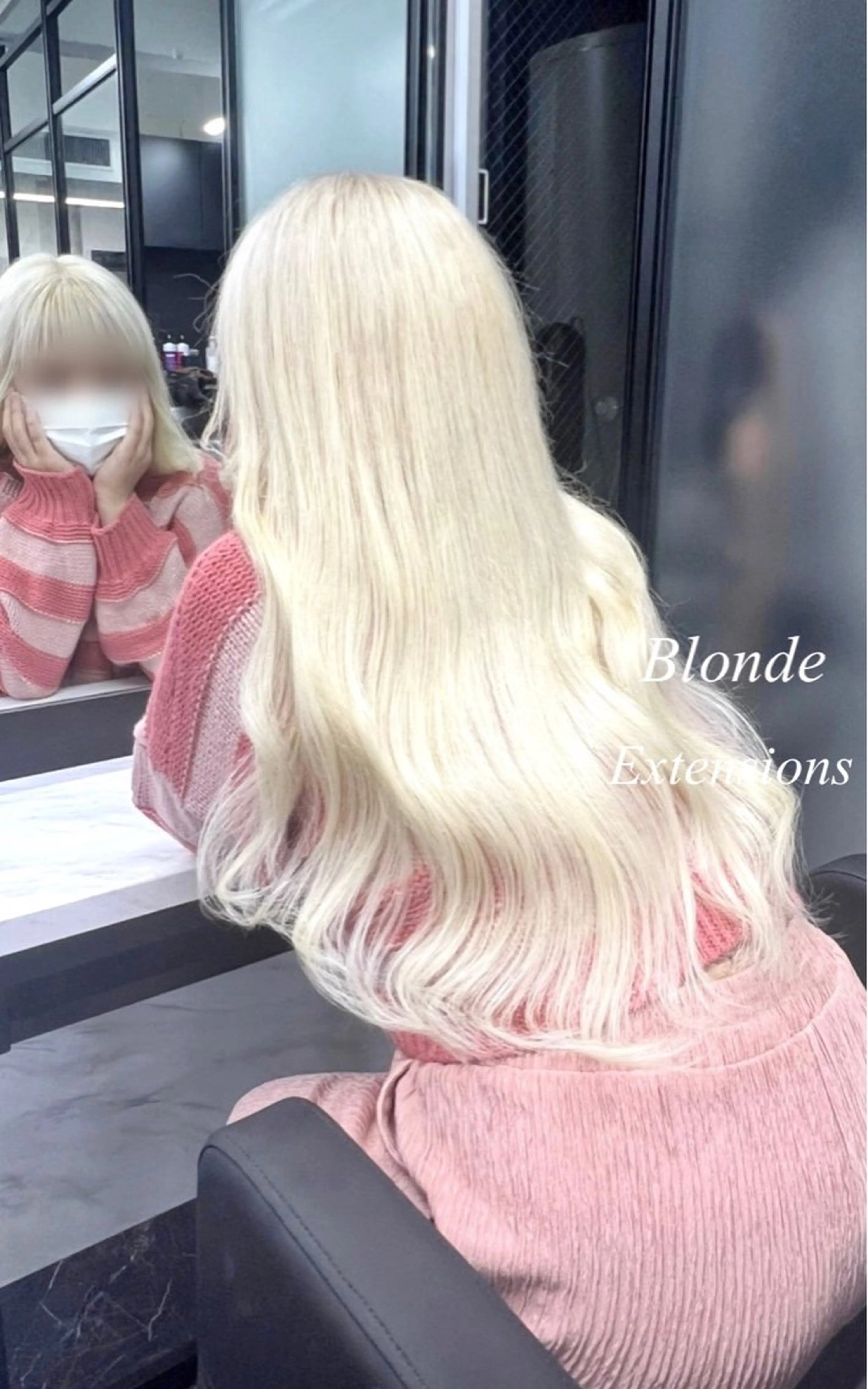 ロング カラー シールエクステ ハイトーンカラー エクステ ヘアカラー エクステ シールエクステ特化 ハイトーン、NANAのヘアスタイル