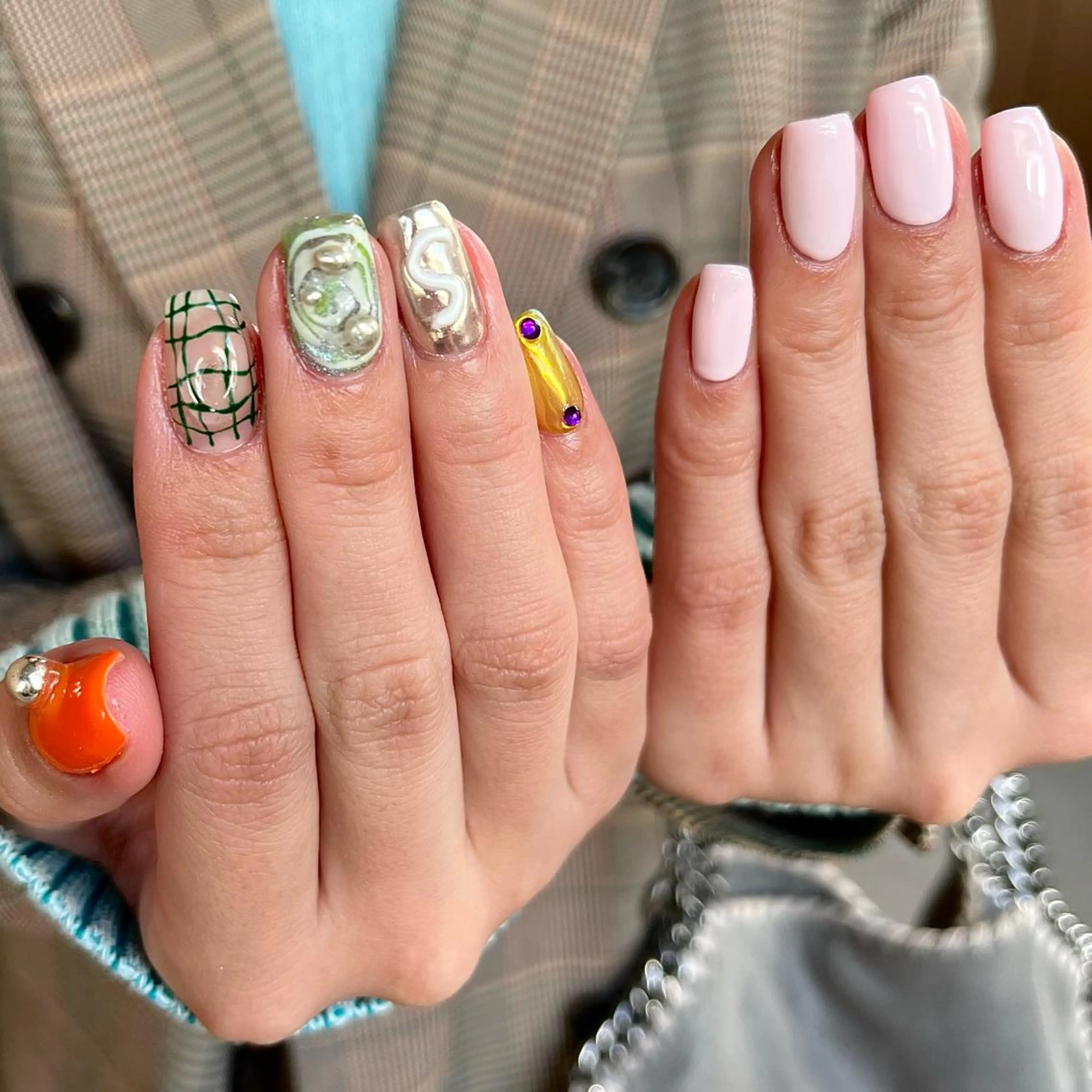 ネイル 持ち込み ワンカラーネイル ピンク ハンドネイル nail salon O (en)所属・vegh. nail／阿波座のネイルデザイン