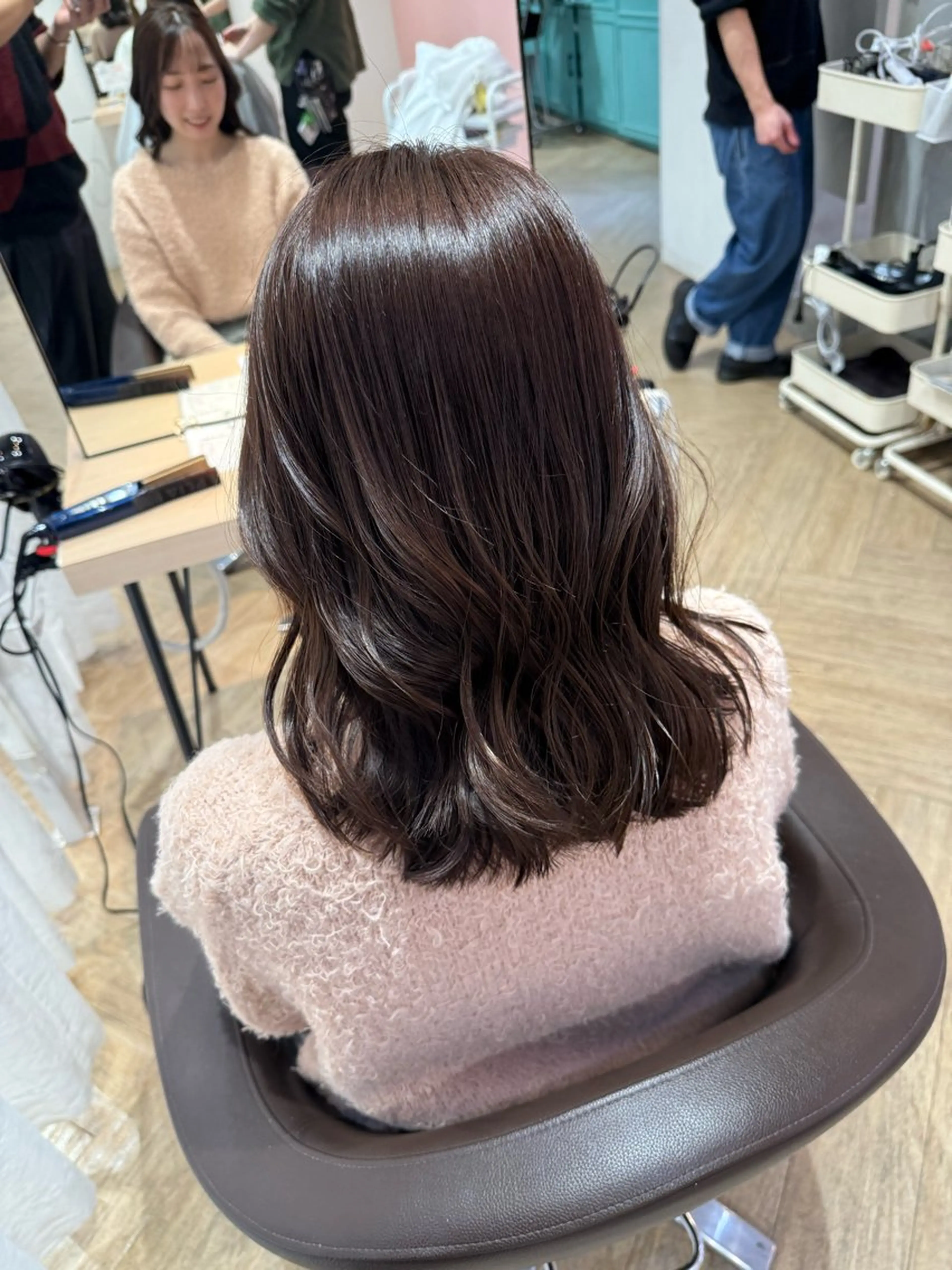 セミロング カラー 髪質改善 カット ヘアカラー トリートメント AVANCE.なかもず店所属・【似合わせ】 藤原 拓徒のヘアスタイル