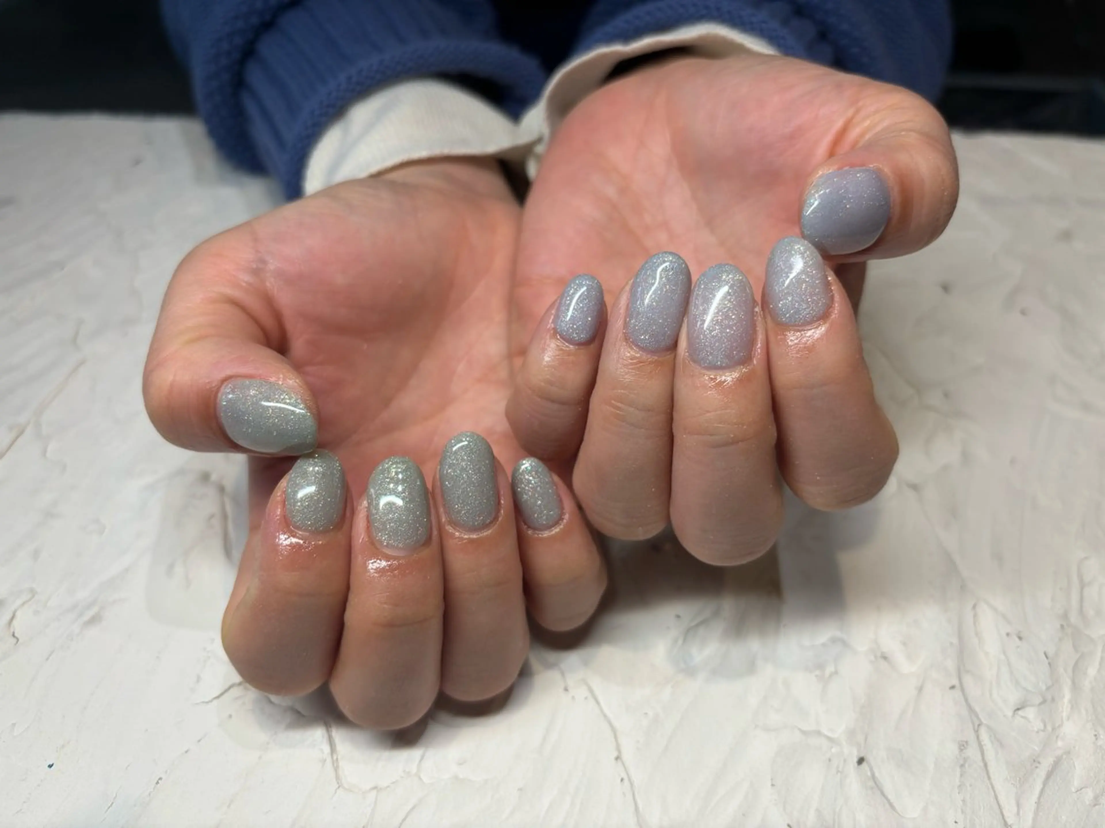 ネイル ブルー グリーン パステルネイル 春ネイル HONOKA W 【深江橋店】のネイルデザイン