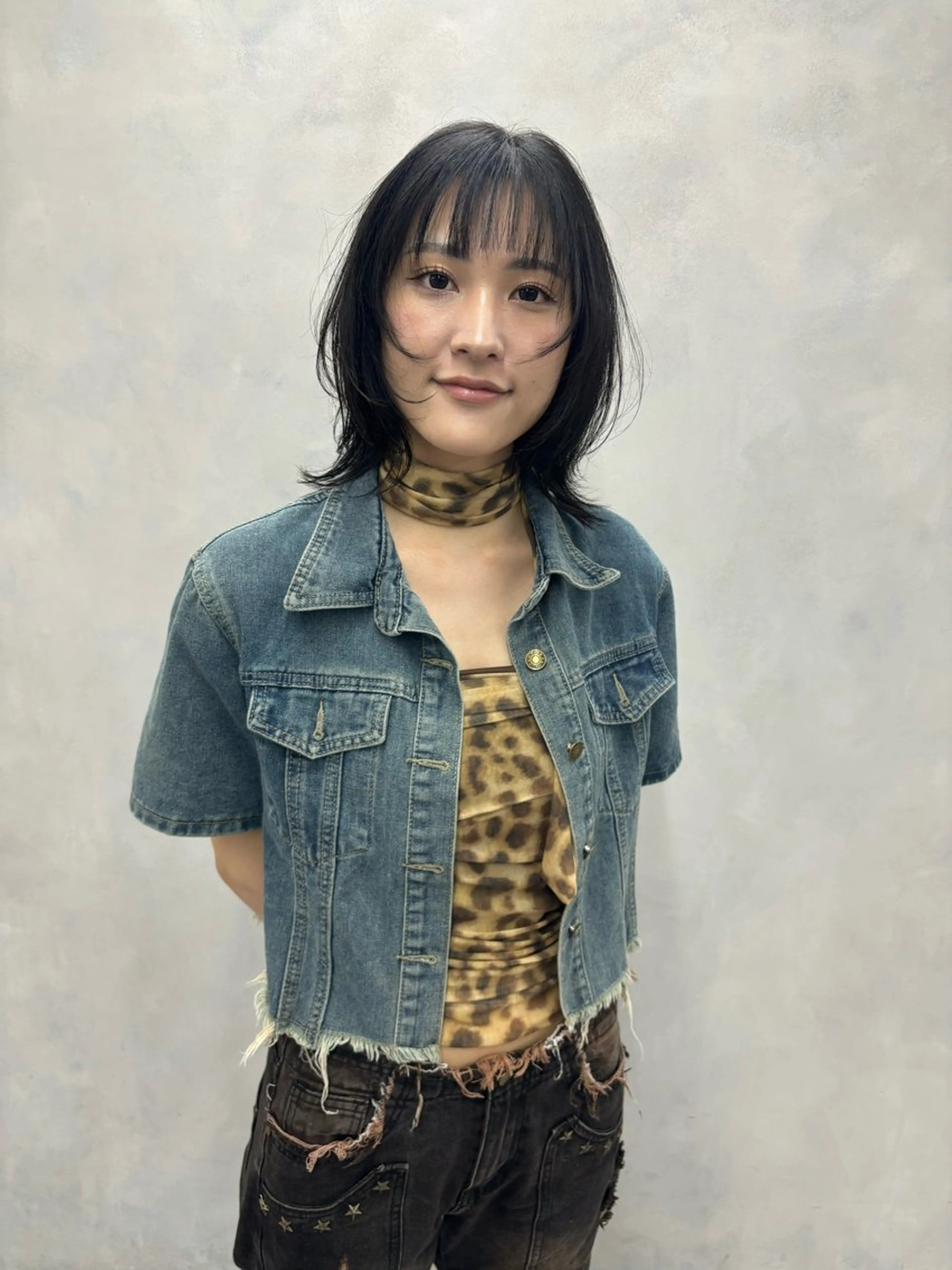 ミディアム lleno所属・Honami ⋆☽ 縮毛矯正モデル募集中のヘアスタイル