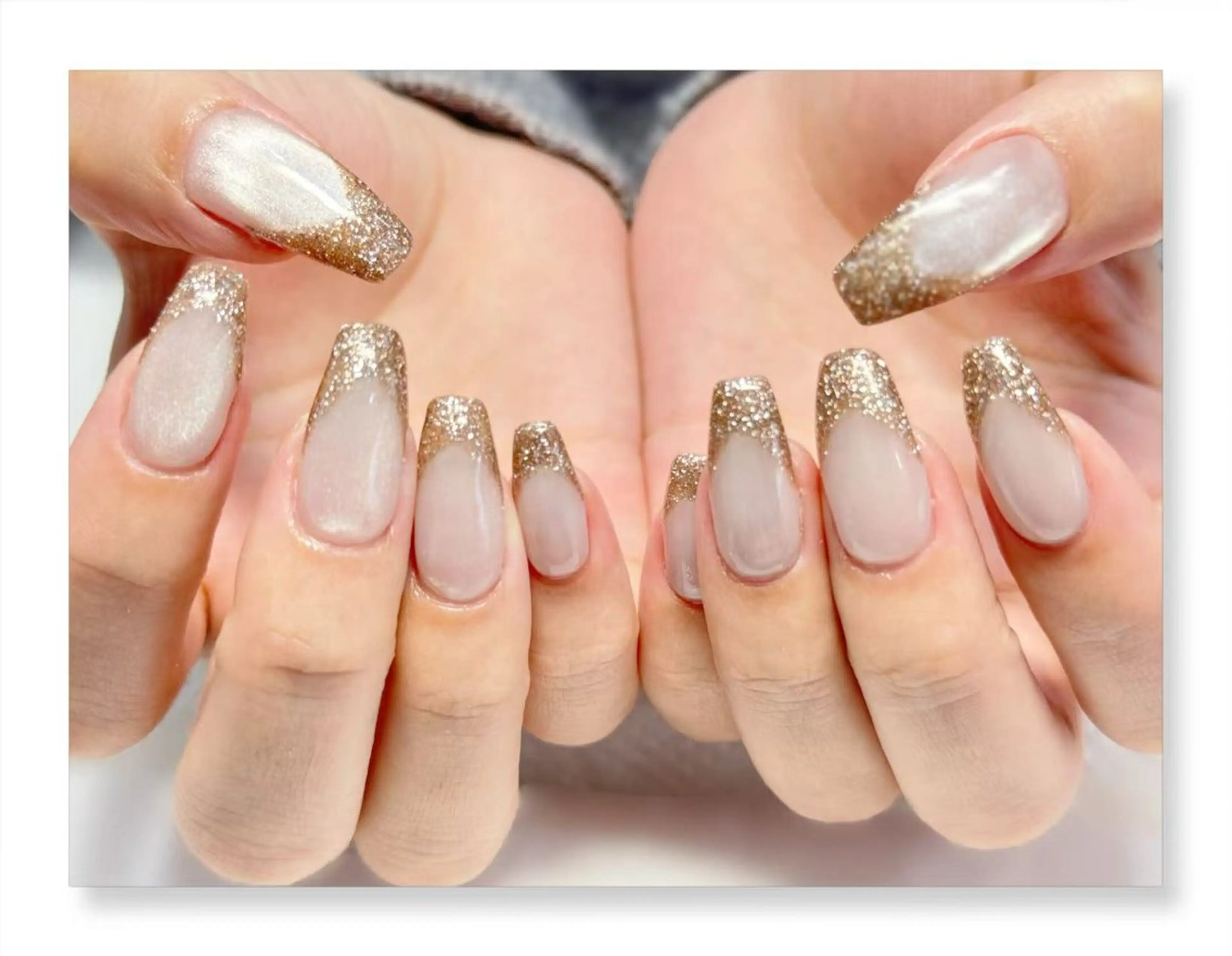 ネイル H’ami nailsalon 新大久保店所属・リサ 長さだし✨のネイルデザイン