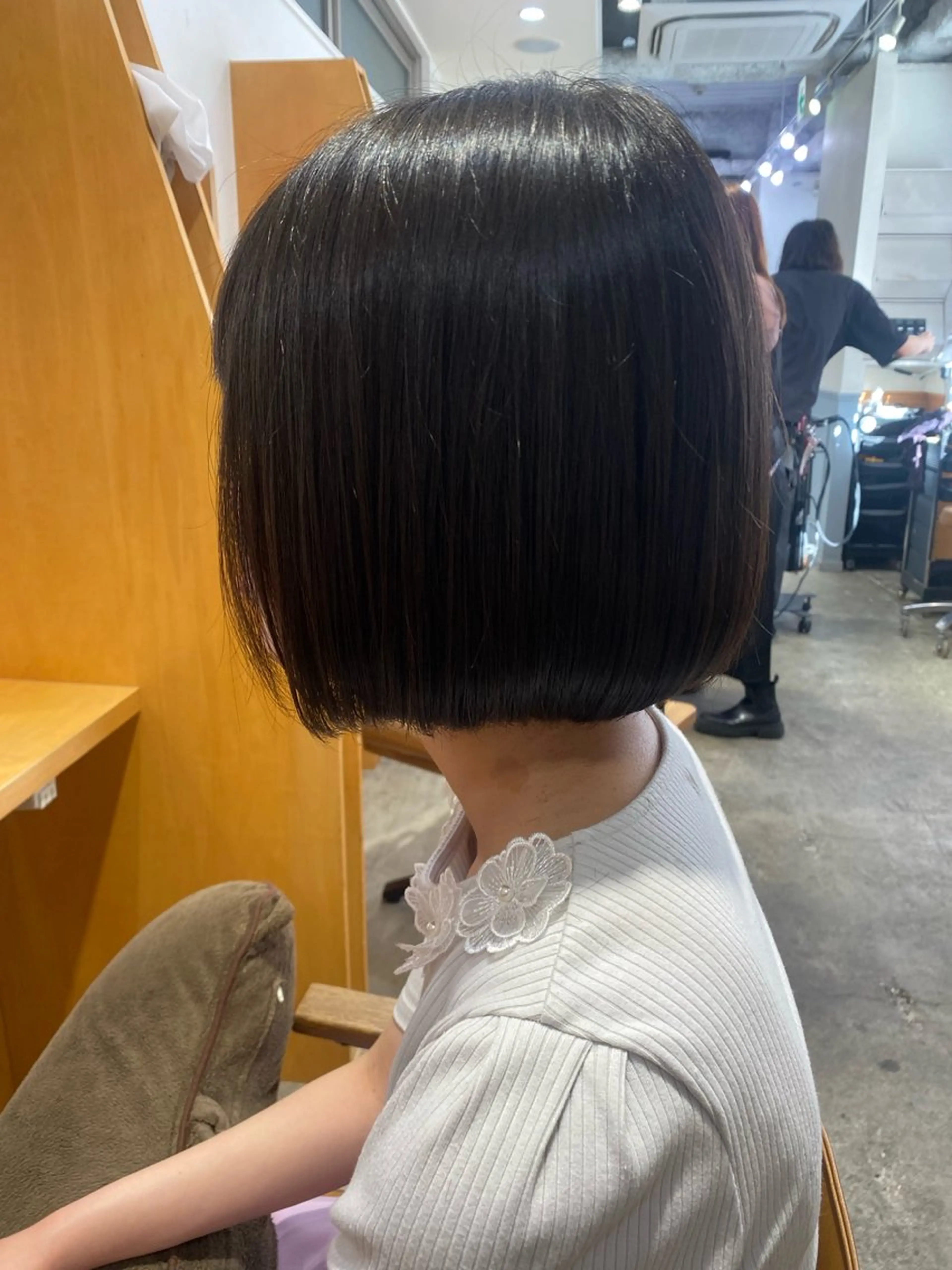 ショート ボブ カット 縮毛矯正 トリートメント SALOWIN銀座PAYⅡ店所属・GINZARay2 風本朱里🐥のヘアスタイル