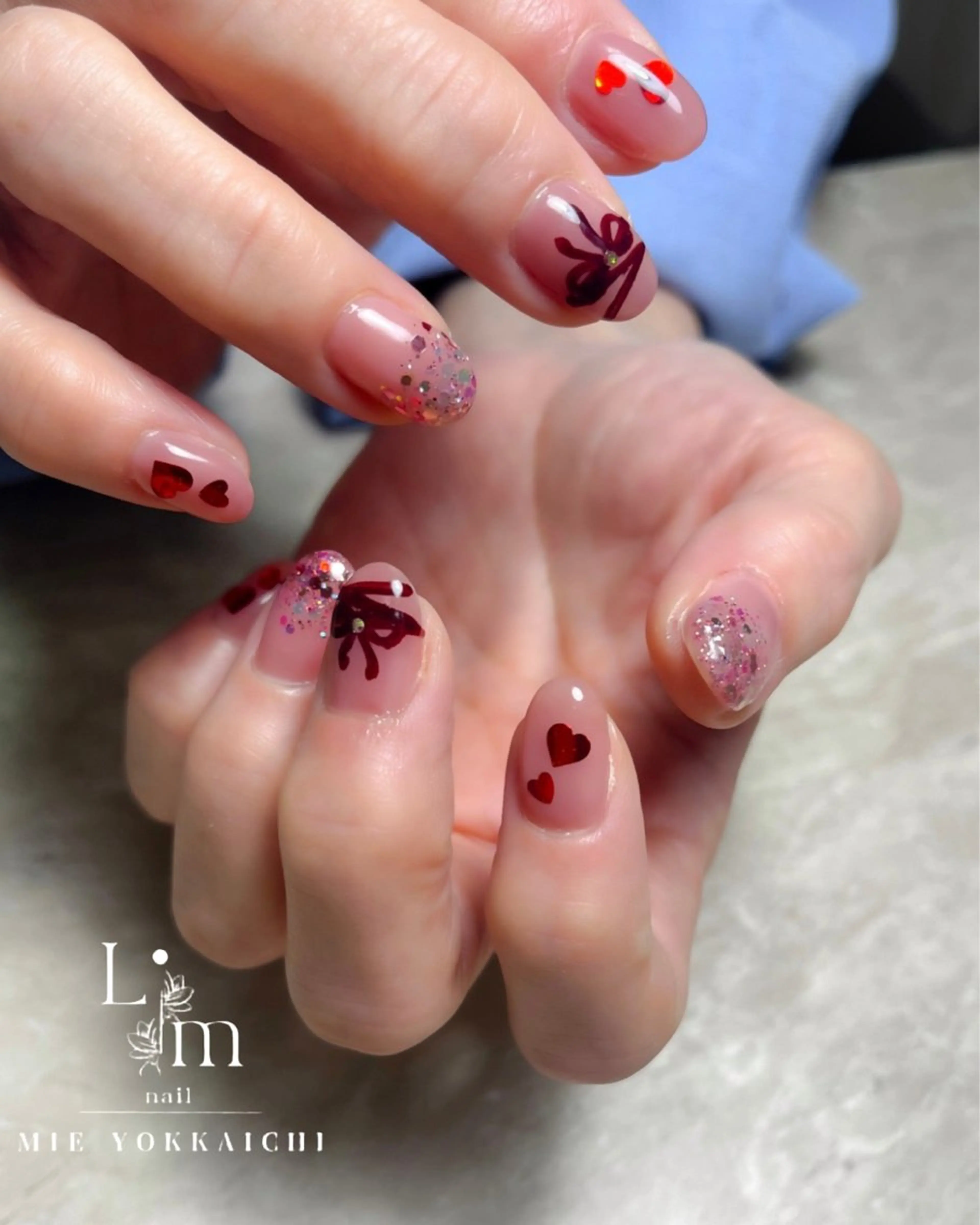 ネイル バレンタイン Li.m nail リム ネイルのネイルデザイン