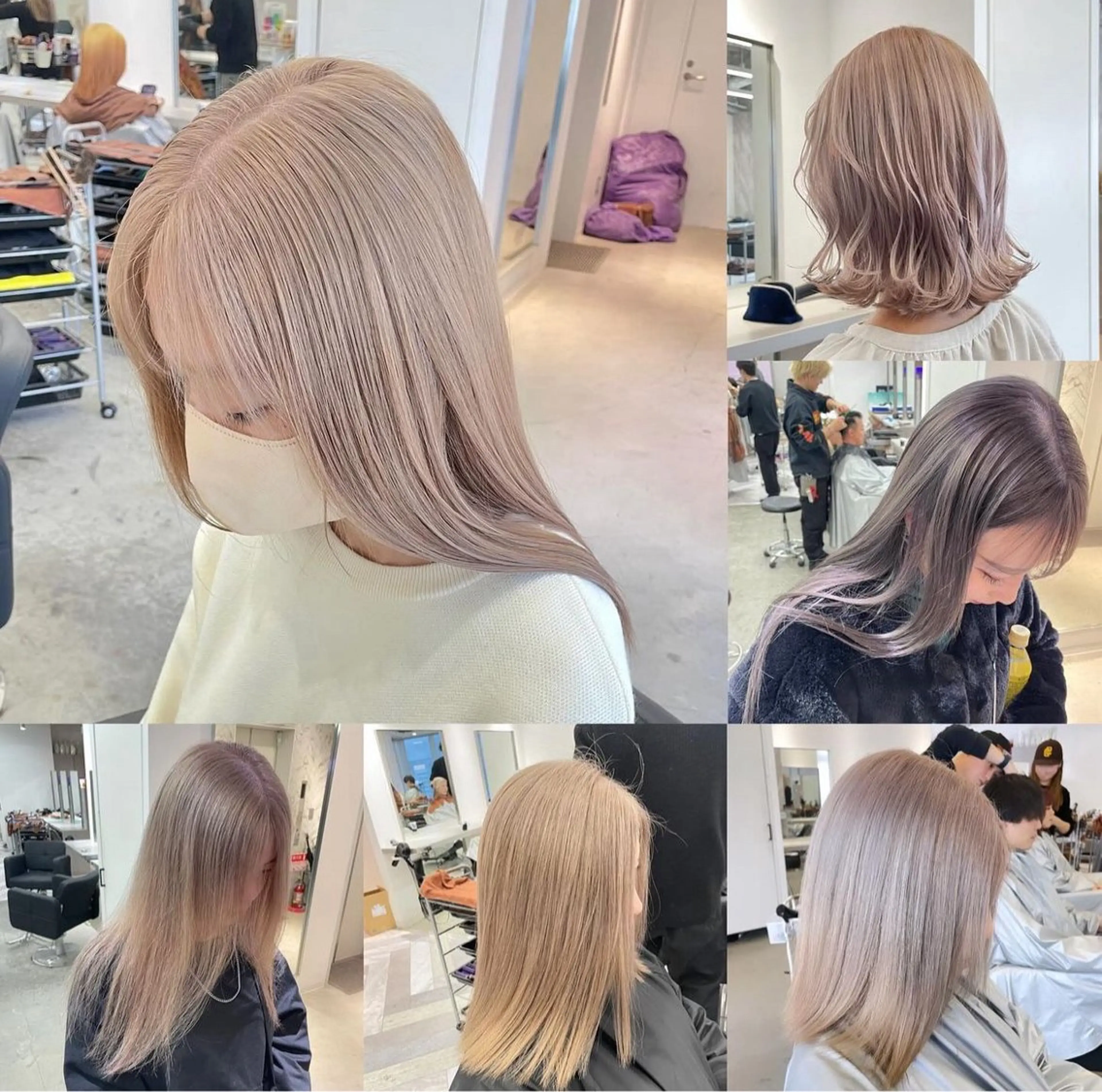 セミロング カラー カット ヘアカラー トリートメント ヘアセット 🎗井上 竜 ブリーチ指名No.1のヘアスタイル