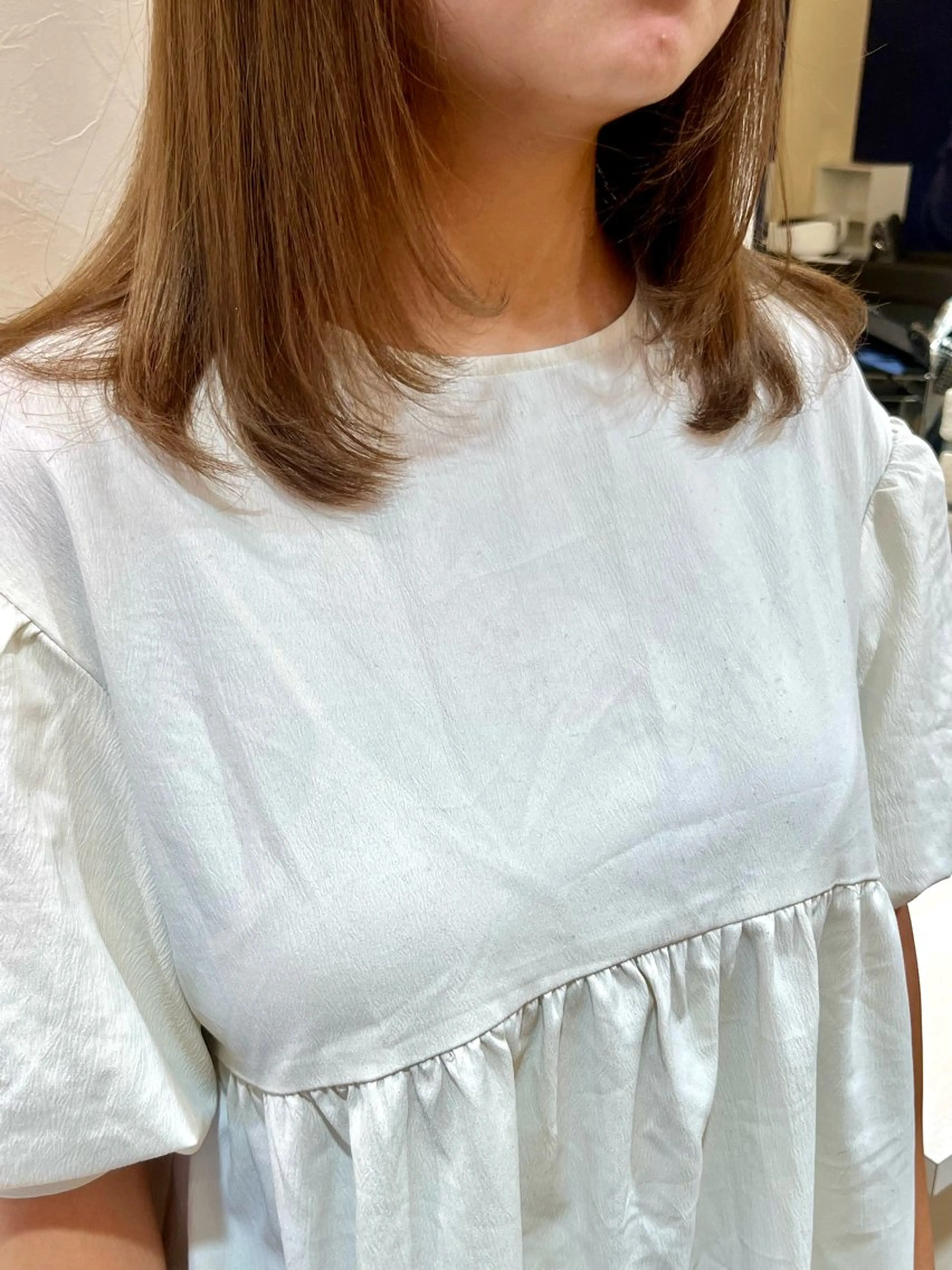 ミディアムレイヤーカットの写真