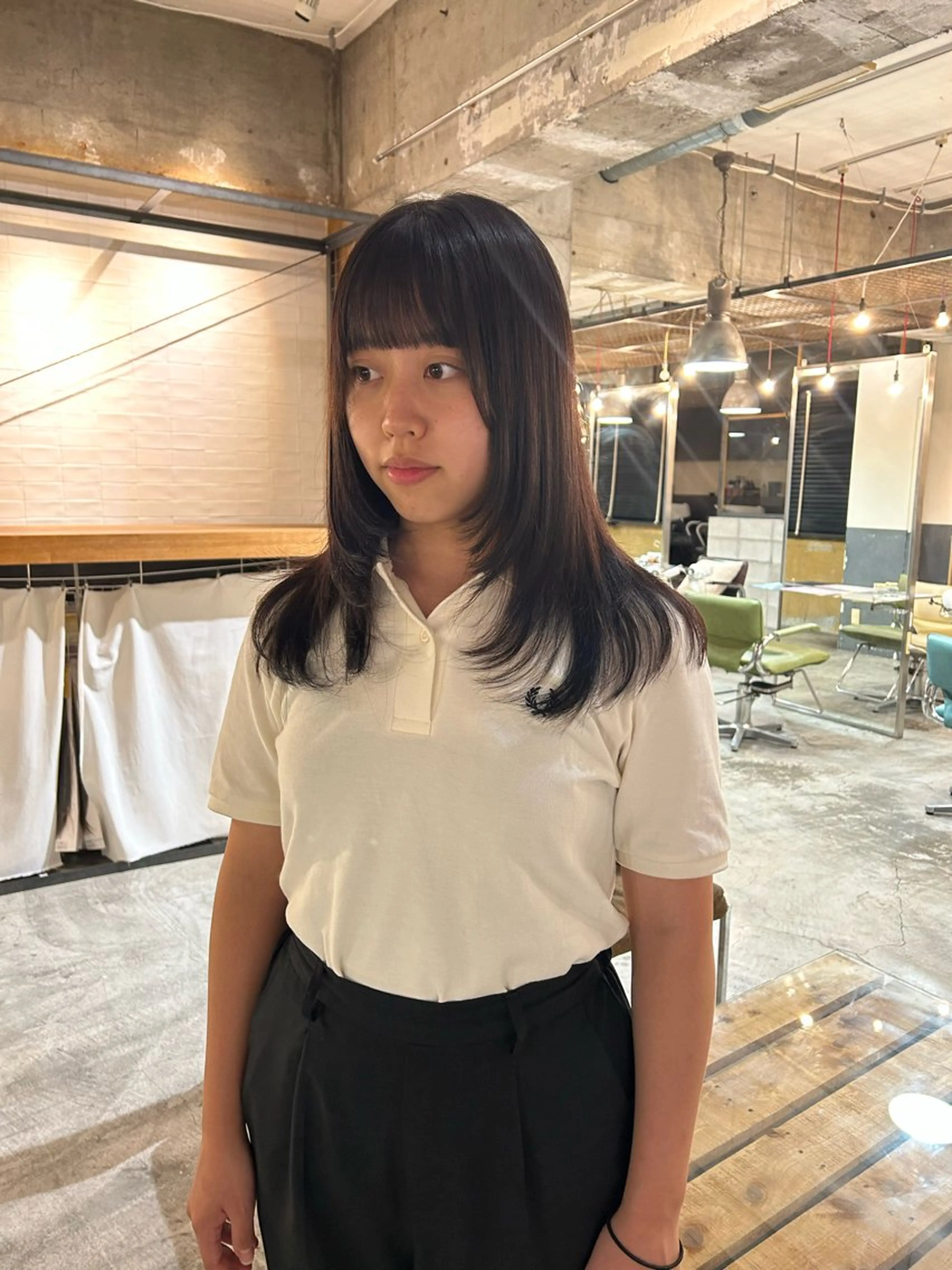 ミディアム カラー レイヤーカット カット ヘアカラー 丸みショート /nagisaのヘアスタイル