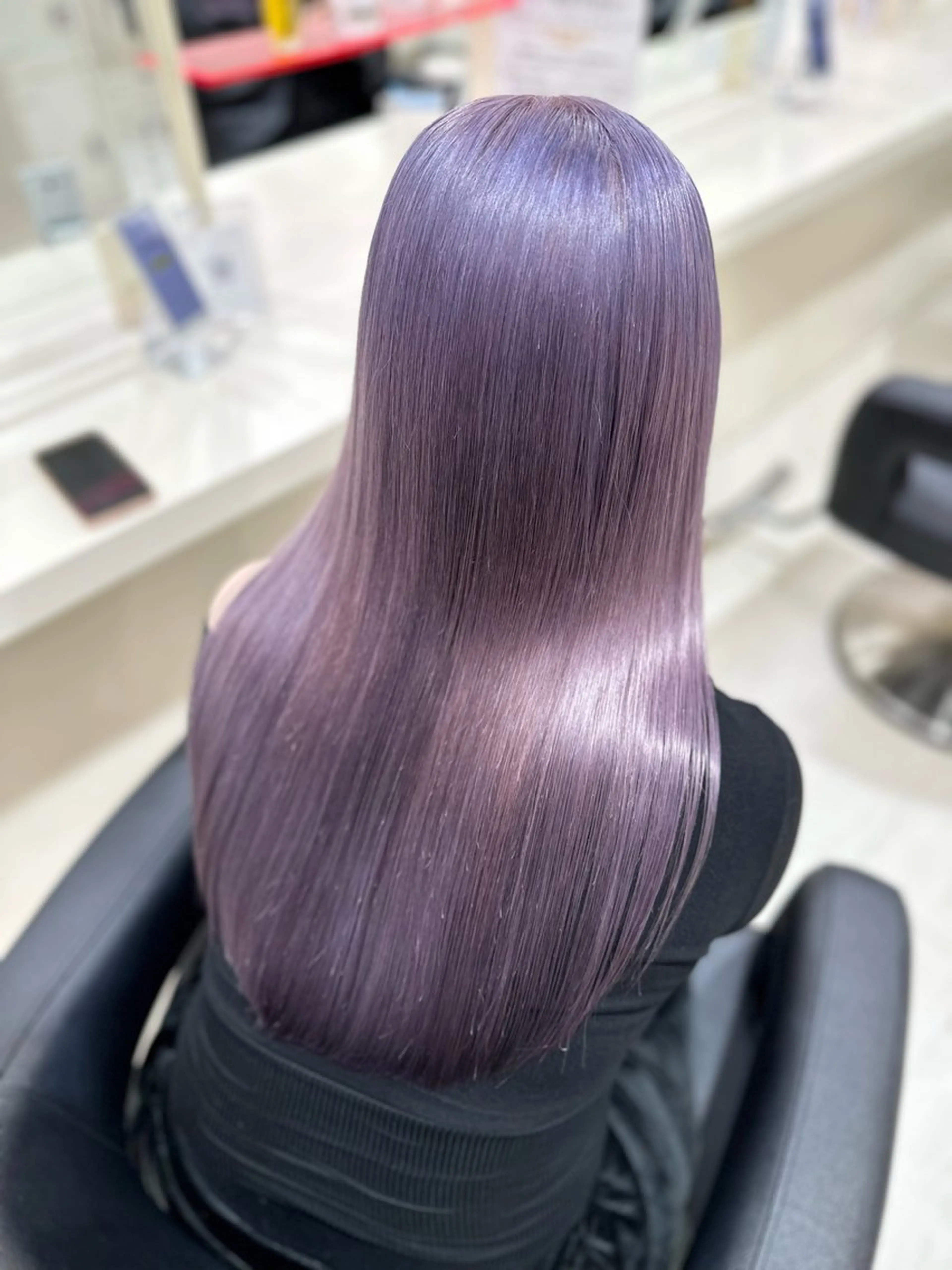 ロング カラー ヘアアレンジ カット ヘアカラー トリートメント 🌈艶カラー/ 韓国風レイヤーカットのヘアスタイル