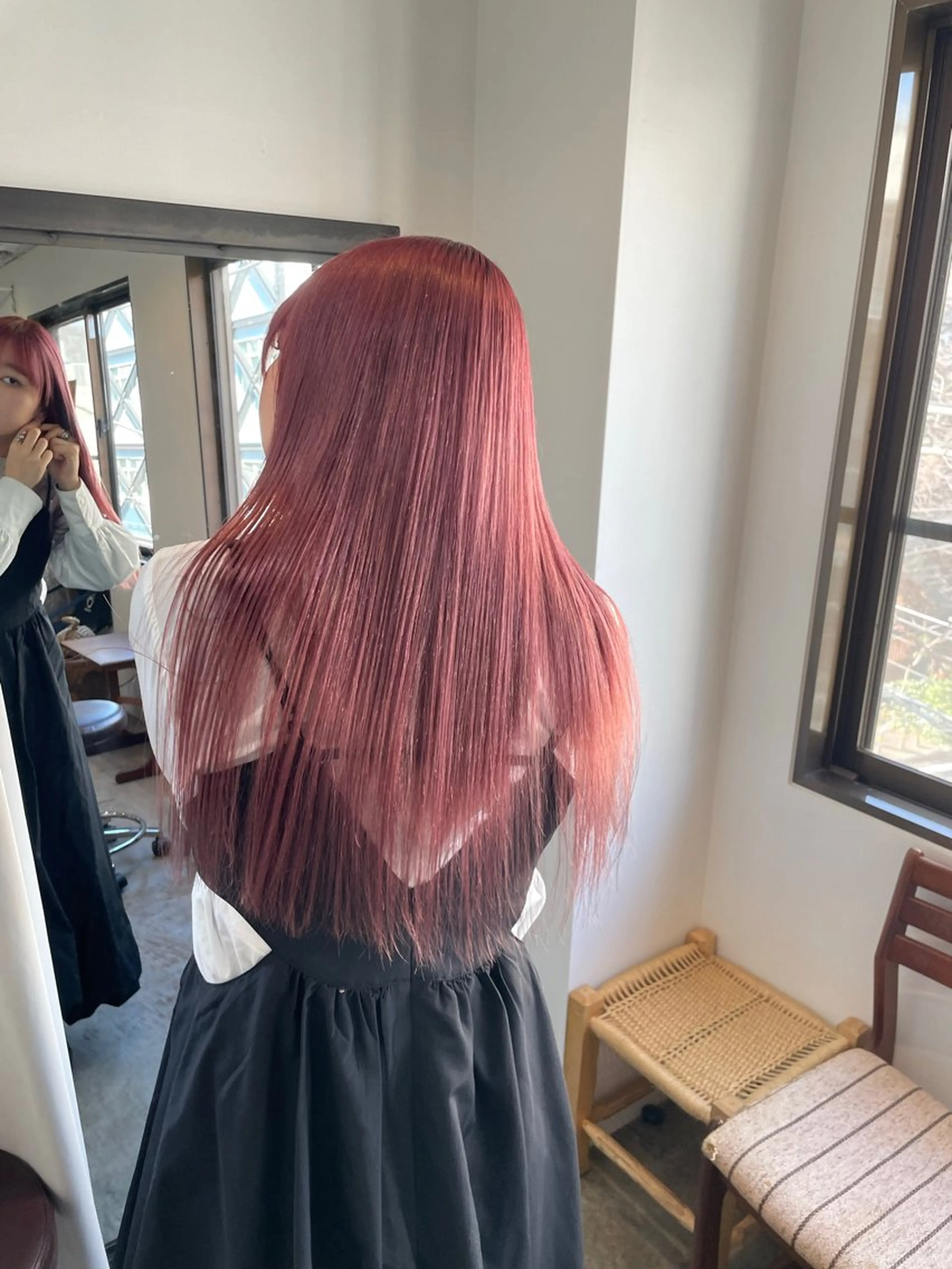 ロング カラー 透明感カラー ピンクカラー カット ヘアカラー Takuma Suzuki中目黒のヘアスタイル