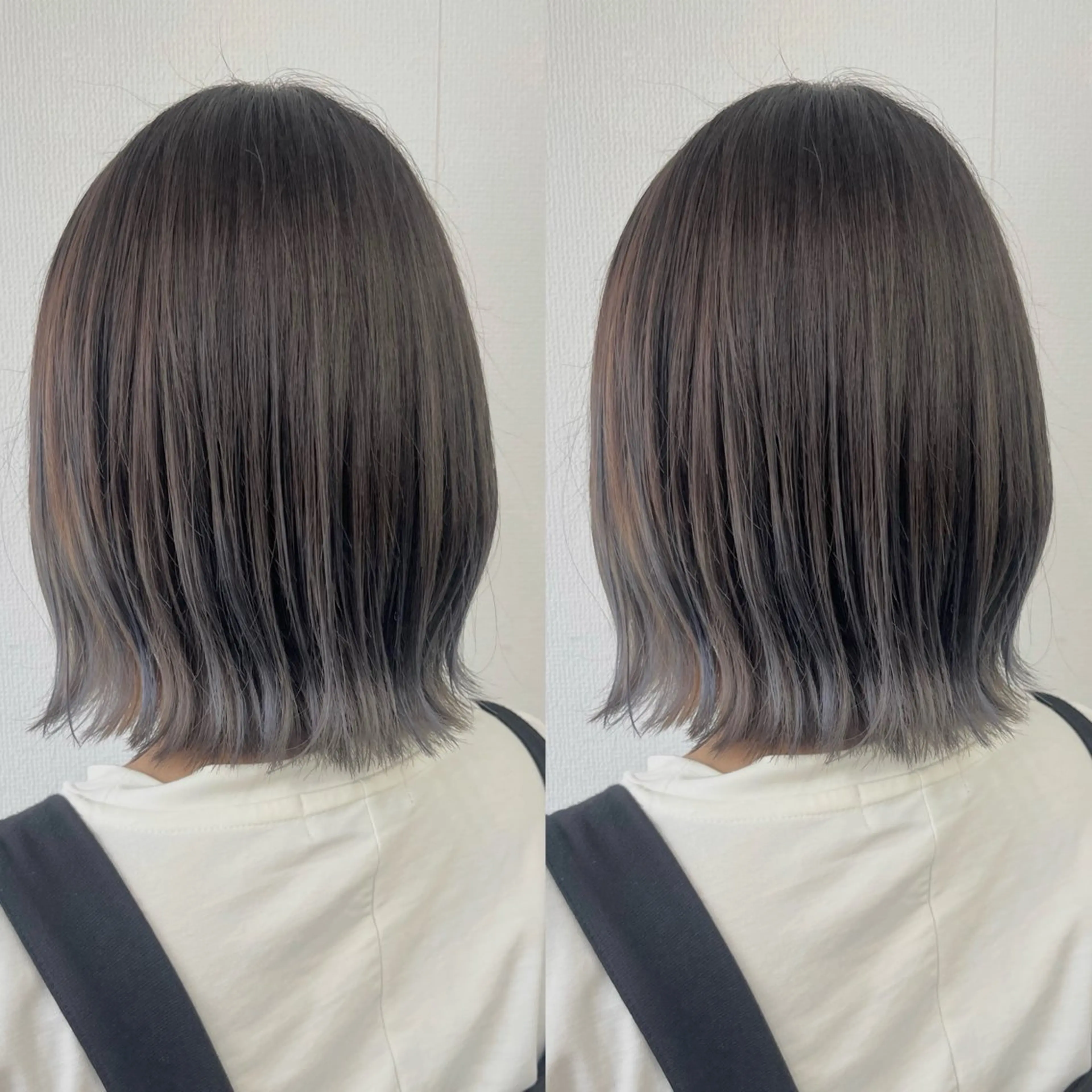 ミディアム カット トリートメント ヘッドスパ 透明感カラー🪿🤍 顔まわりカットのヘアスタイル
