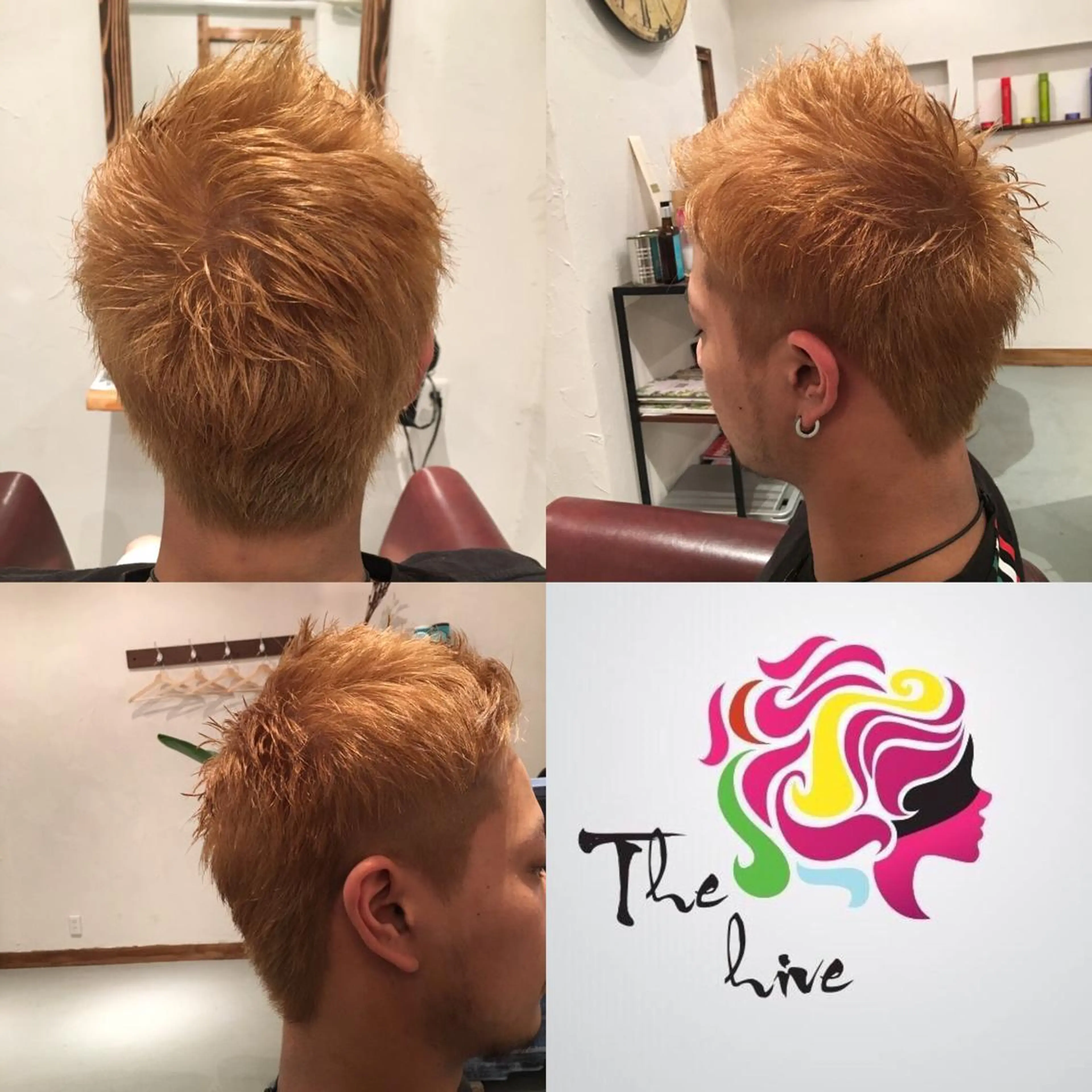 ショート カラー メンズ ベージュカラー フォギーベージュ Hair salon The  hiveのヘアスタイル