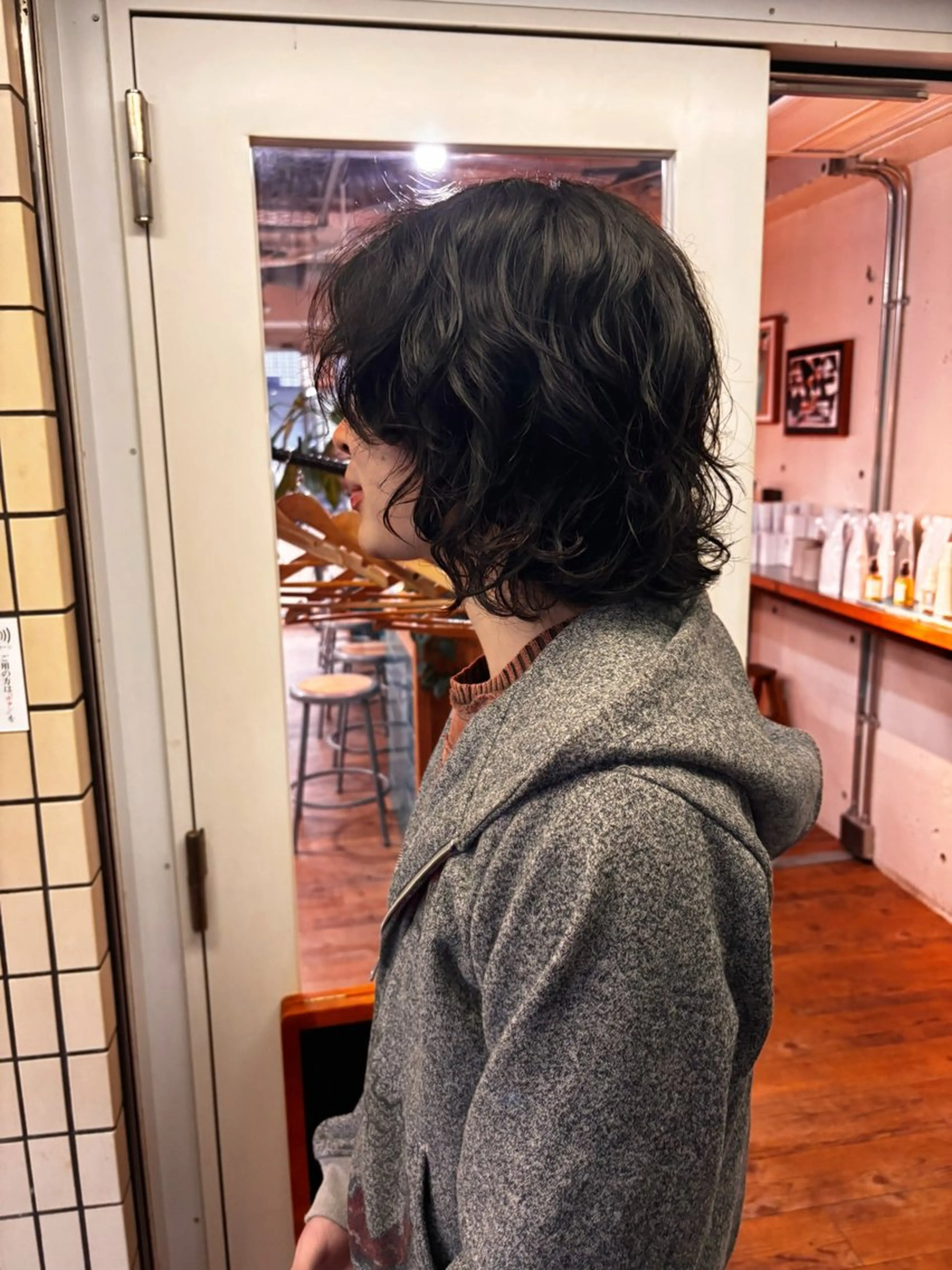 ミディアム パーマ メンズ カット パーマ kaito パーマ募集🌀😵‍のヘアスタイル