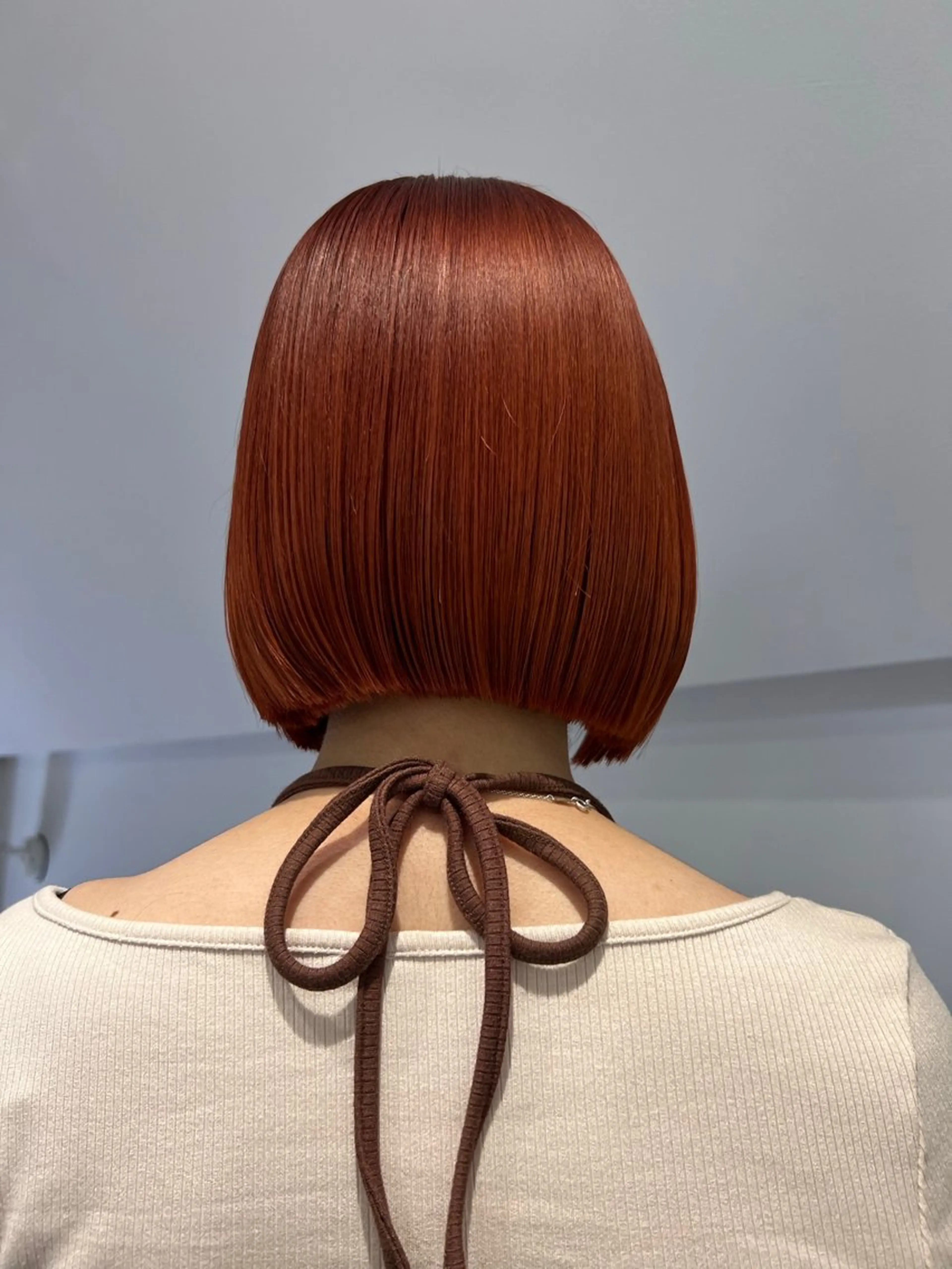 ミディアム カラー ブリーチ ハイトーンカラー ボブ ヘアカラー トリートメント 透明感ハイトーン ×パーマ/mikuのヘアスタイル