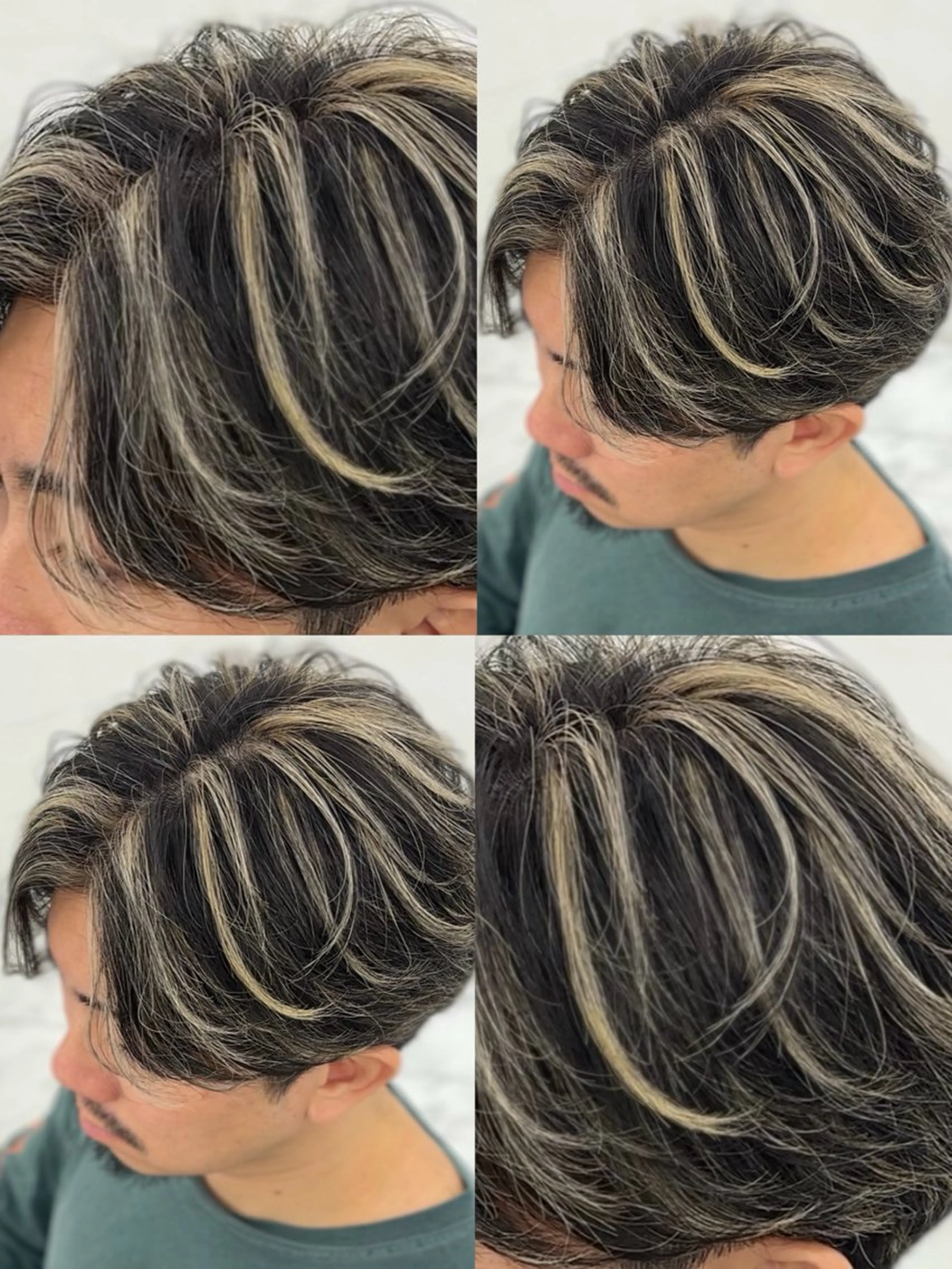 カラー メンズ メンズメッシュ 黒髪 メッシュ ヘアカラー メンズカット ‪‪/メッシュのヘアスタイル