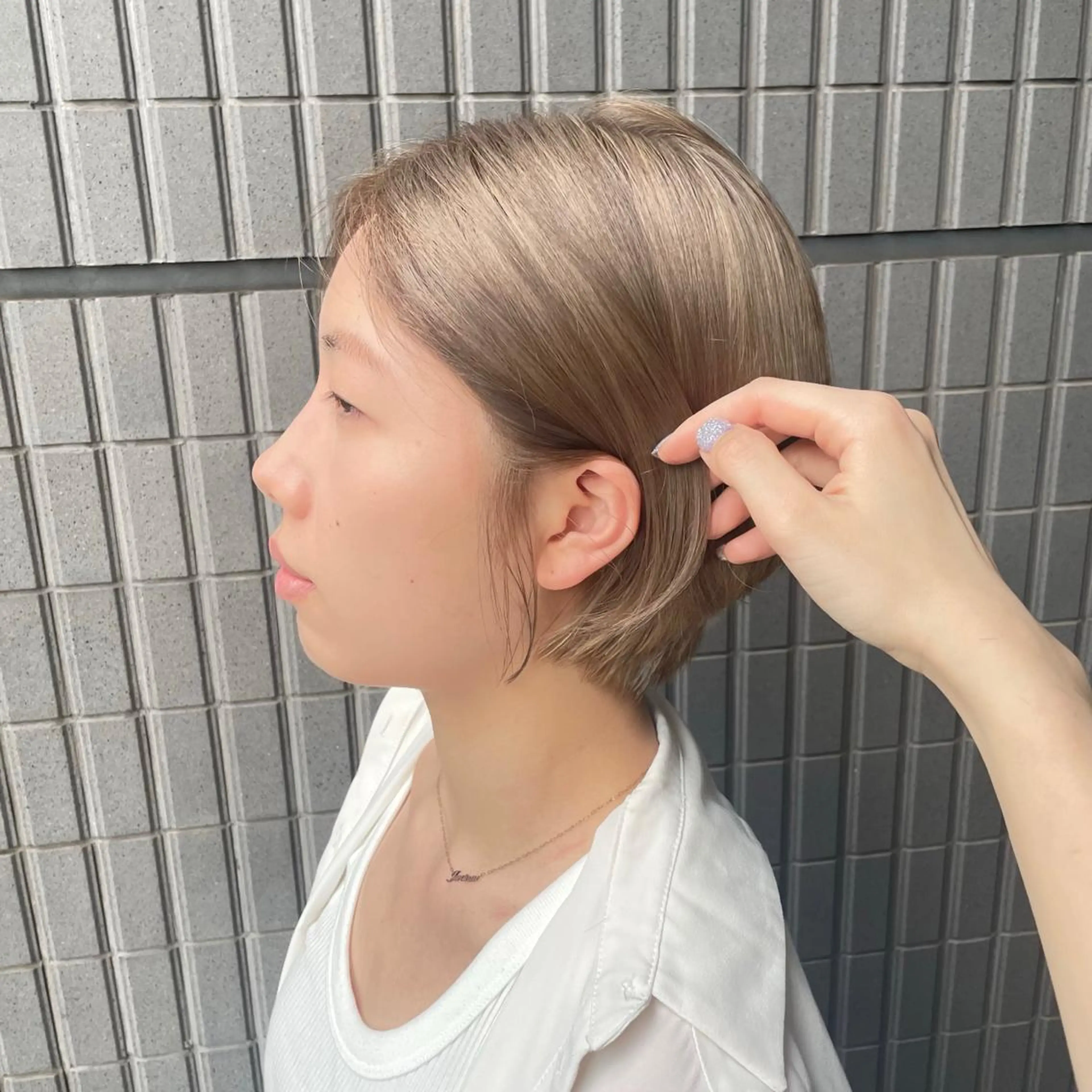 セミロング カラー ヘアカラー トリートメント 松永 梨央のヘアスタイル