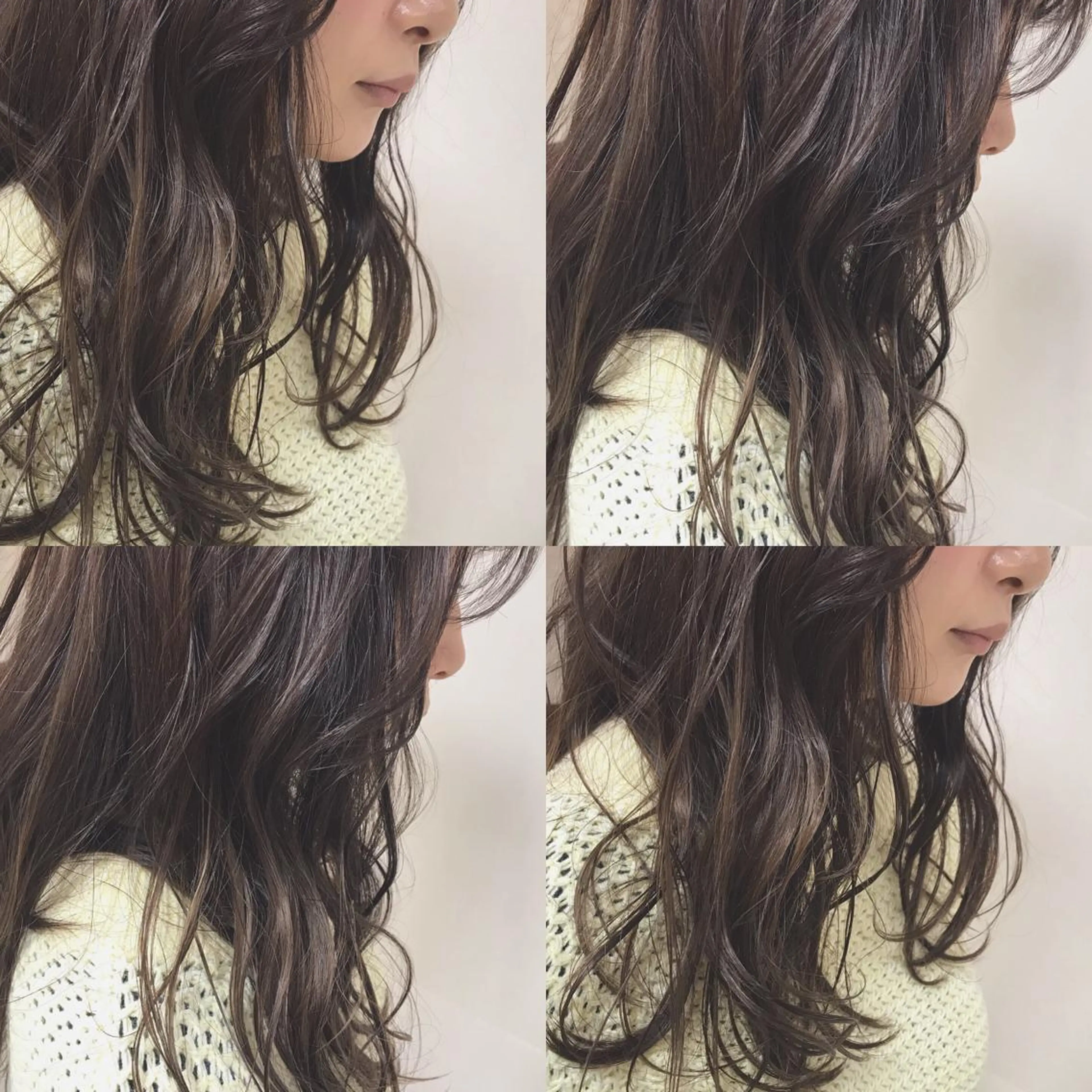 セミロング カラー アッシュ ハイライトカラー ラベンダーカラー ラベンダーアッシュ ハイライト 丸谷 みくのその他イメージ