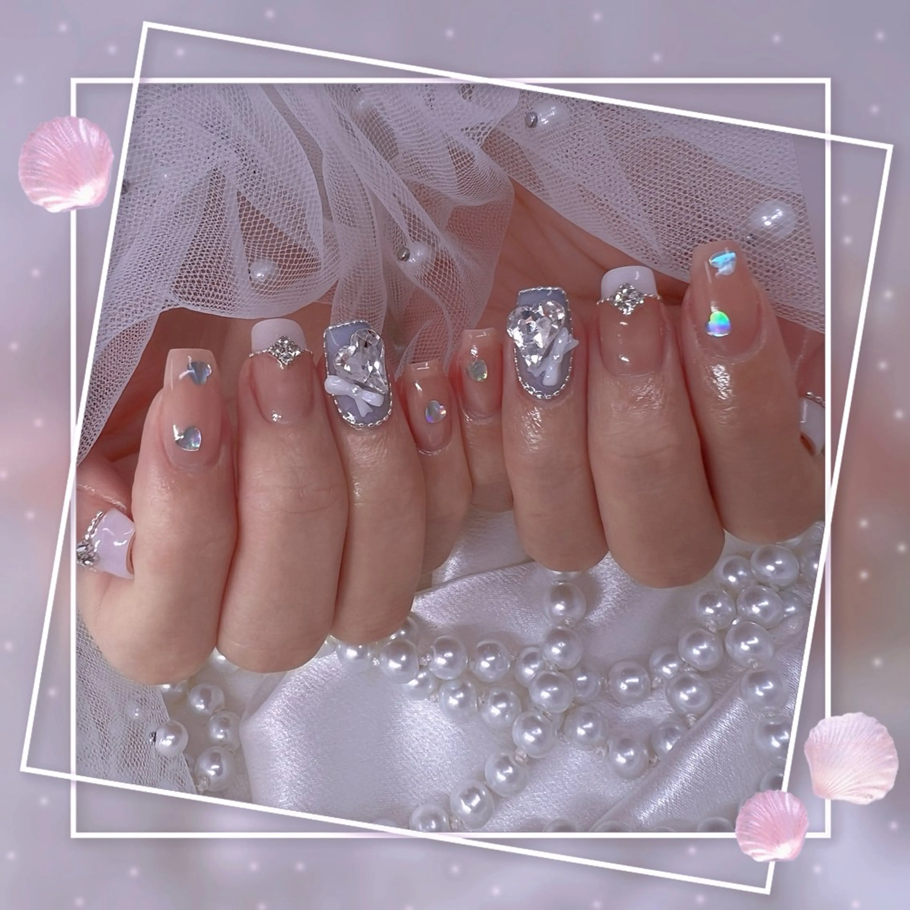 ネイル チークネイル ガーリー グラデーション マグネットネイル ピンク ハンドネイル ハンドケア Chill Nailsalonのネイルデザイン