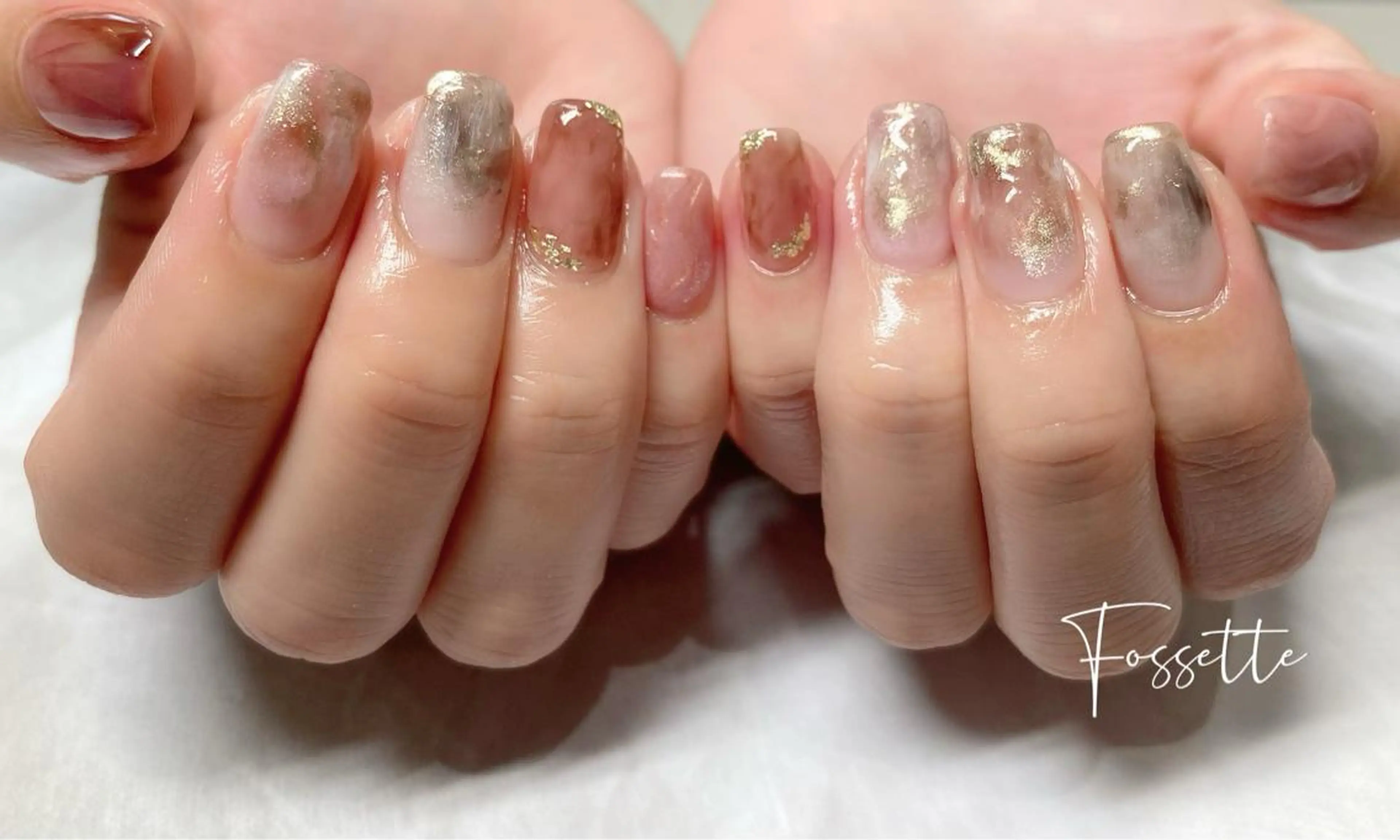ネイル マグネットネイル ミラーネイル ニュアンスネイル ぷっくりネイル nailsalon Fossetteのネイルデザイン