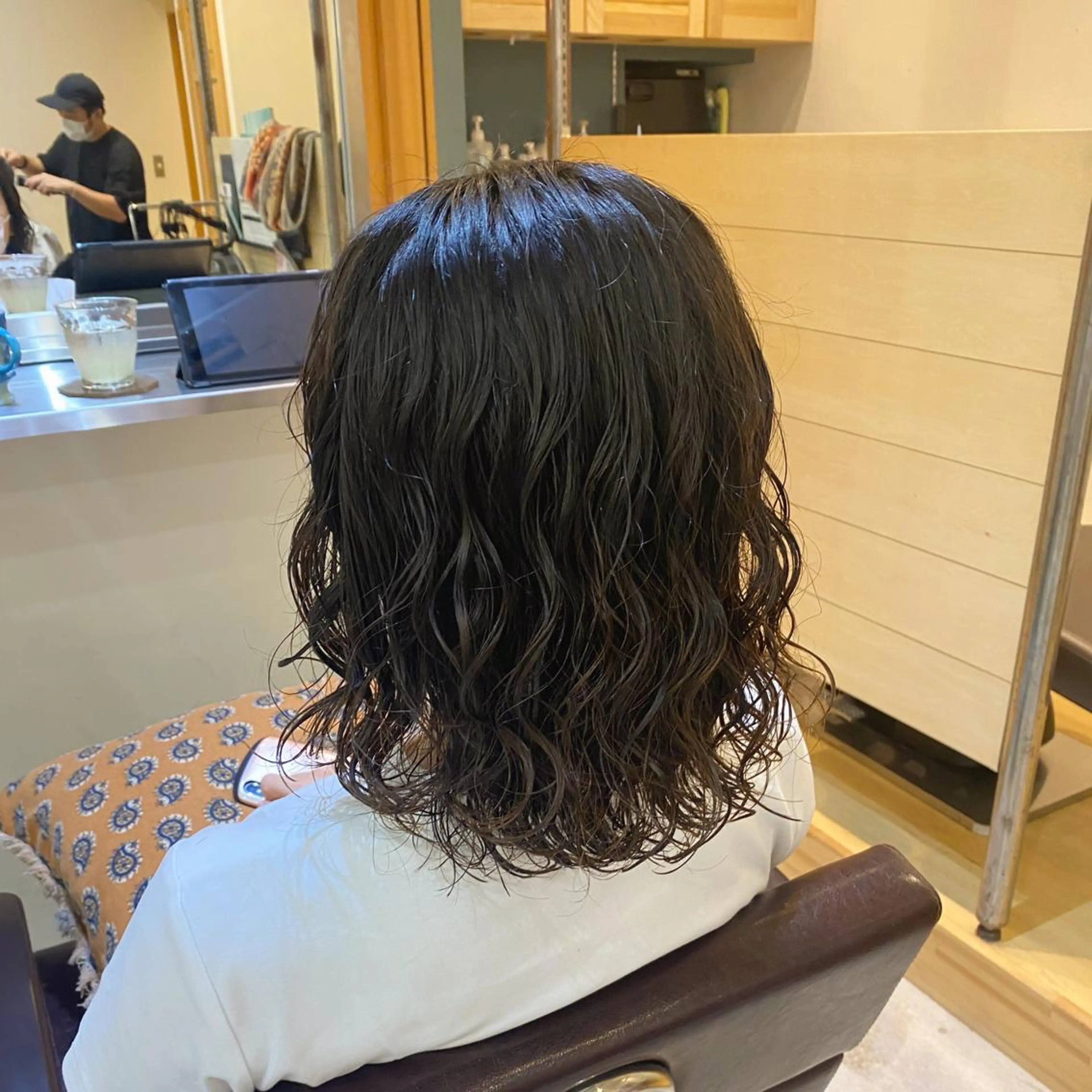 セミロング パーマ セミロングパーマ カット パーマ トリートメント "ブリーチ縮毛矯正” /デサキショウヘイのヘアスタイル