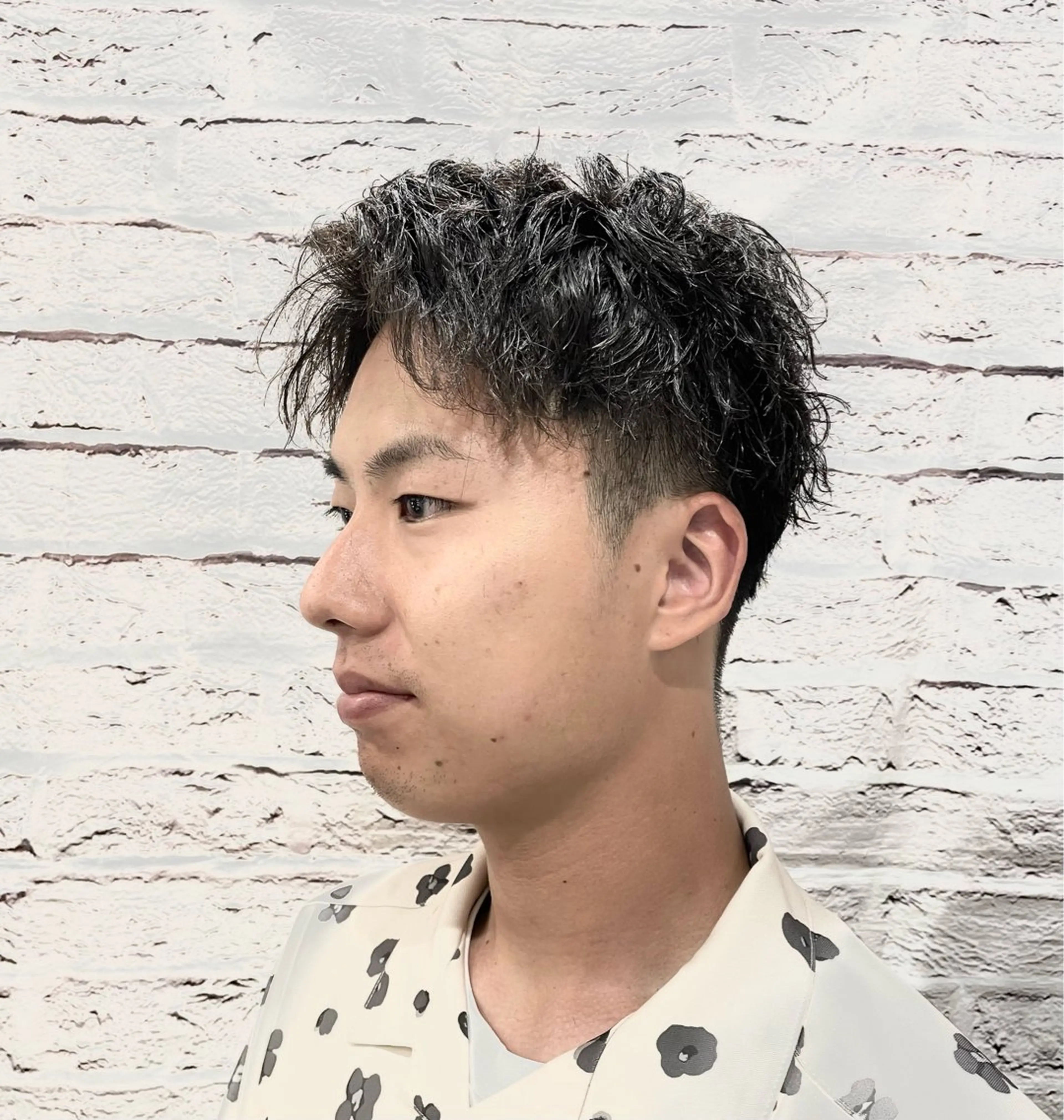 ショート メンズ カット パーマ 無料メンズカット❗️ 岡本晟我のヘアスタイル