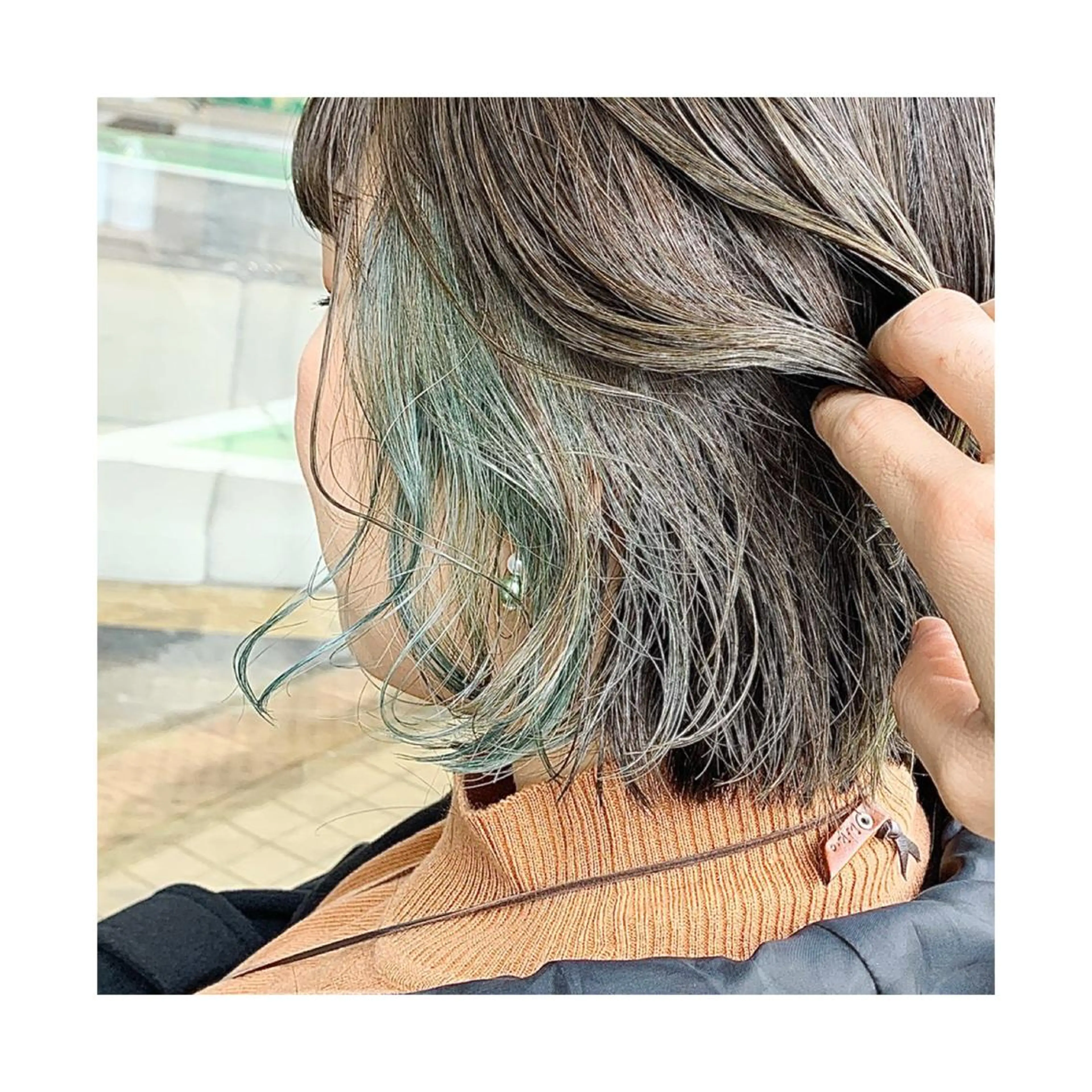 ショート カラー イヤリングカラー ミント ミントグリーン 竹内 康浩のヘアスタイル
