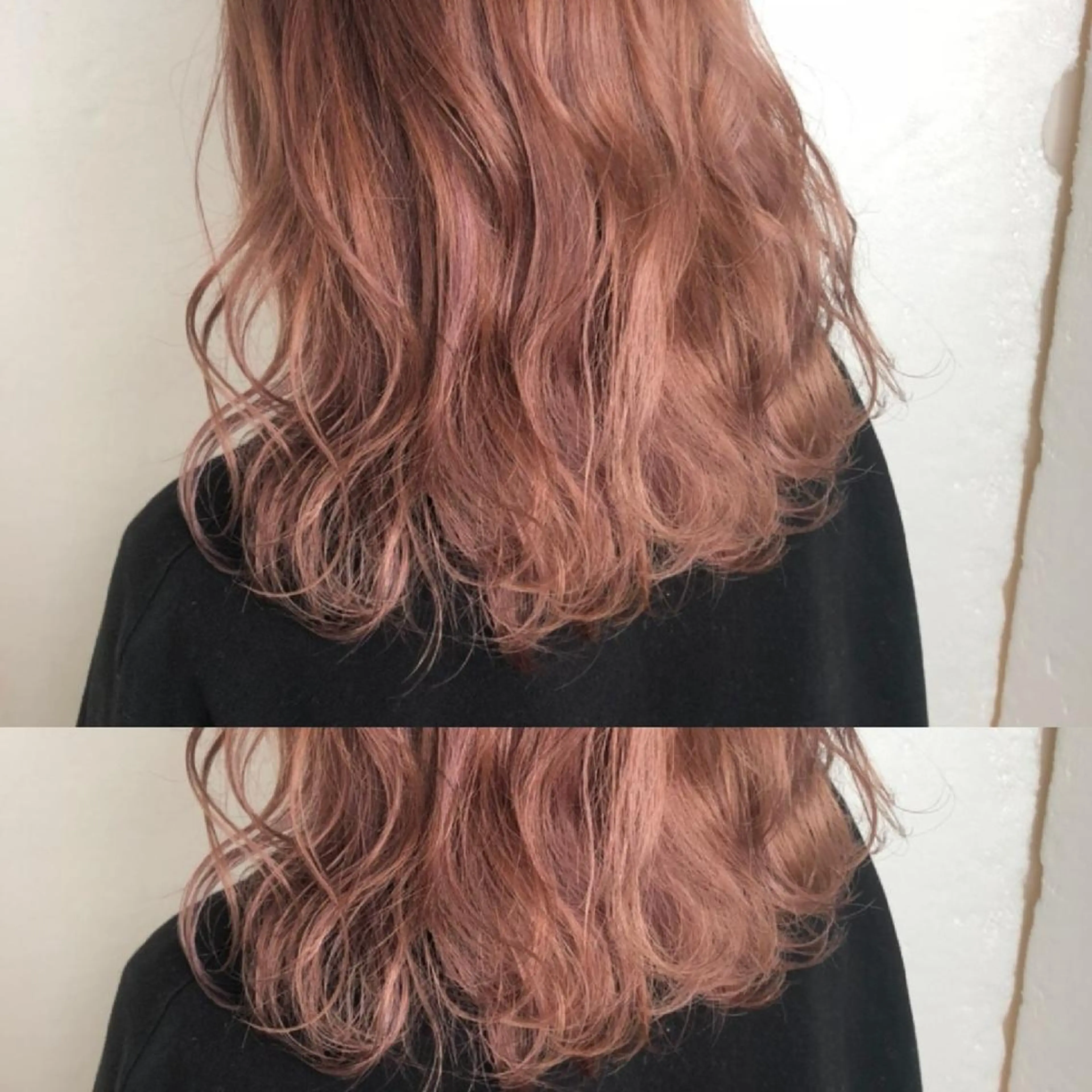 セミロング カラー ブリーチ 透明感カラー ピンクカラー 竹内啓太 ボブのヘアスタイル