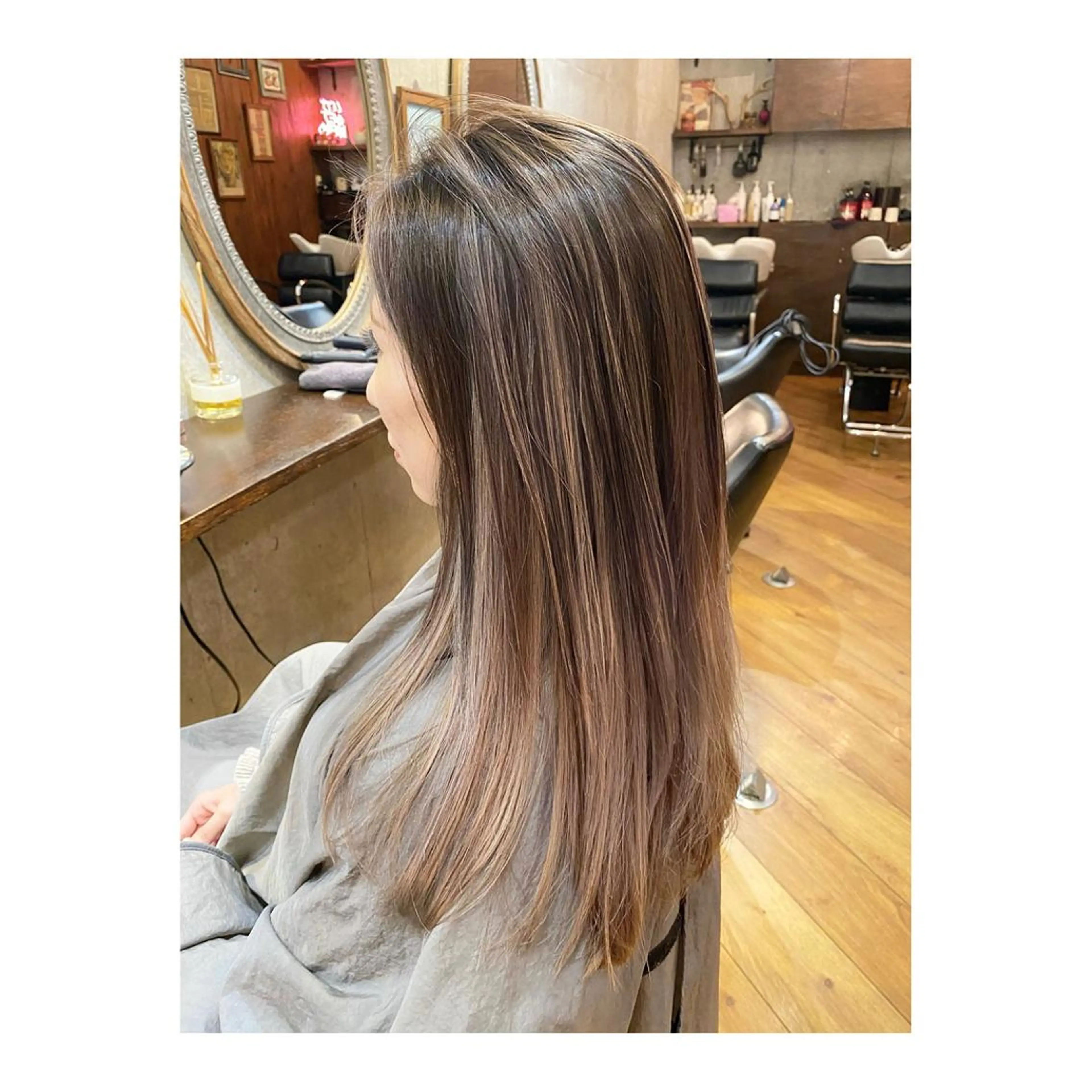 ロング カラー バレイヤージュ レイヤーカット コールネックスザサロン所属・白髪ぼかし×デザイン 🕊️🫧ホウジョウのヘアスタイル