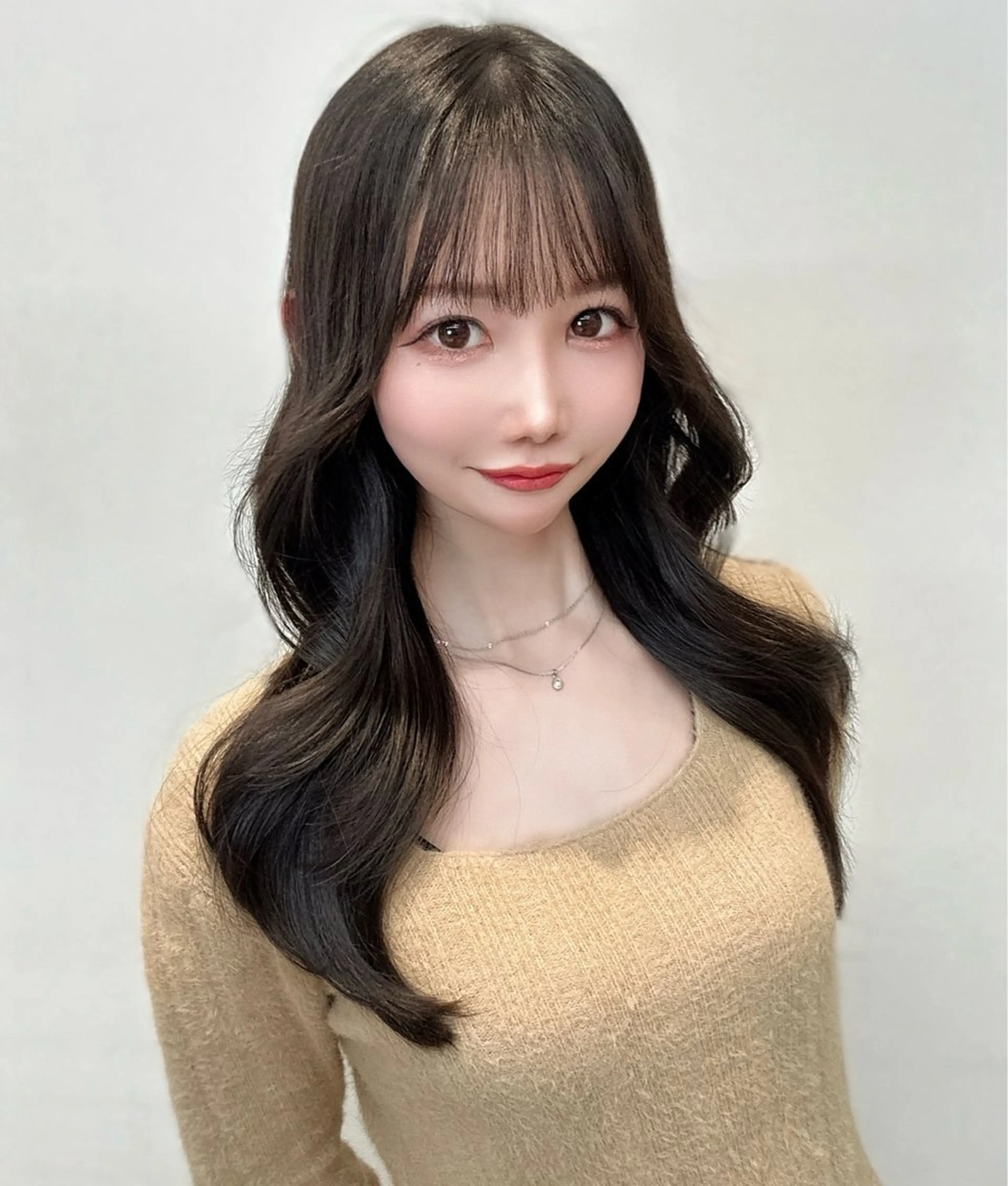 ロング カラー 顔周り似合わせ・巻け るレイヤー水谷航大のヘアスタイル