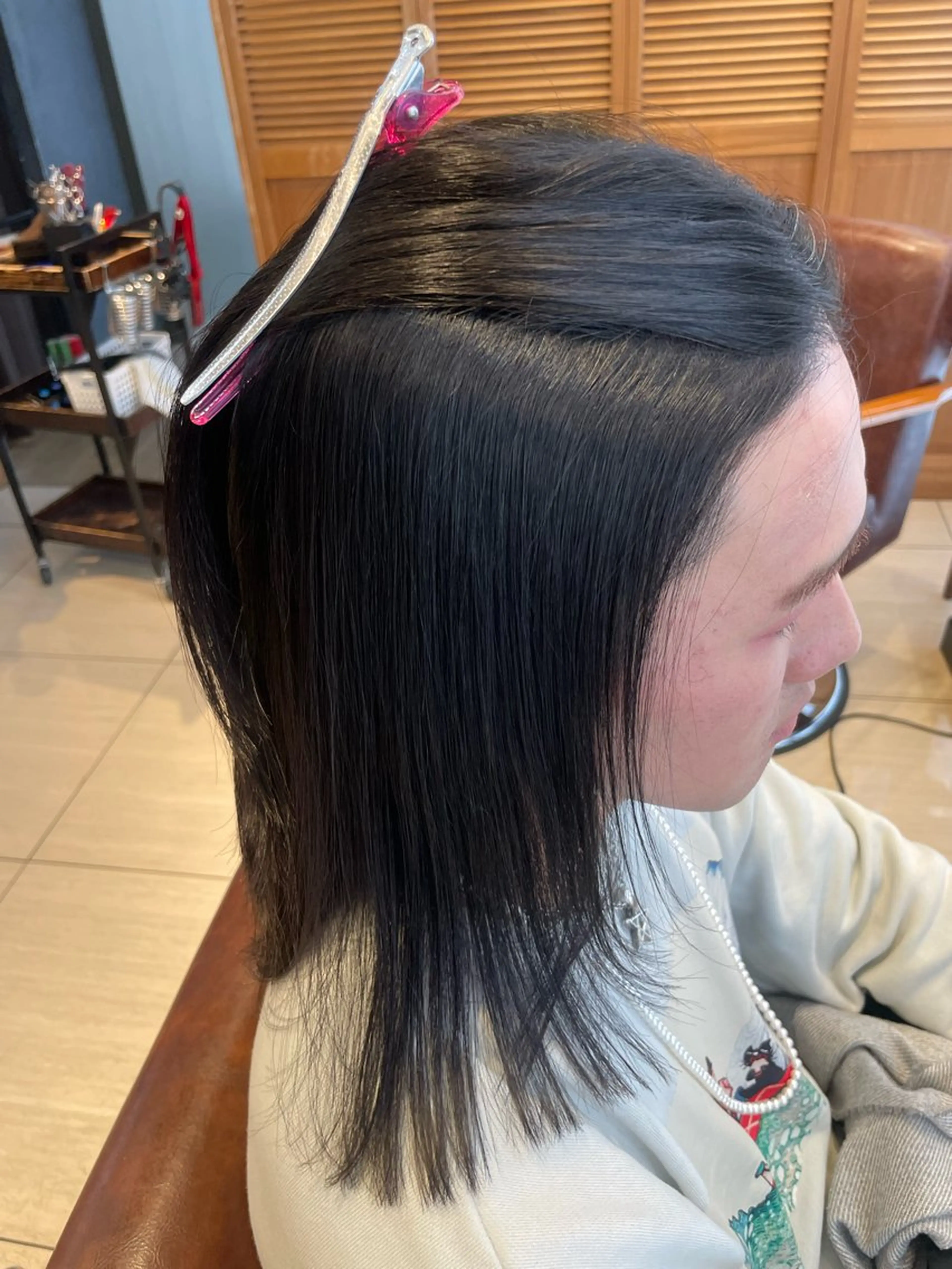 ミディアム カット 縮毛矯正 今村 南穂のヘアスタイル