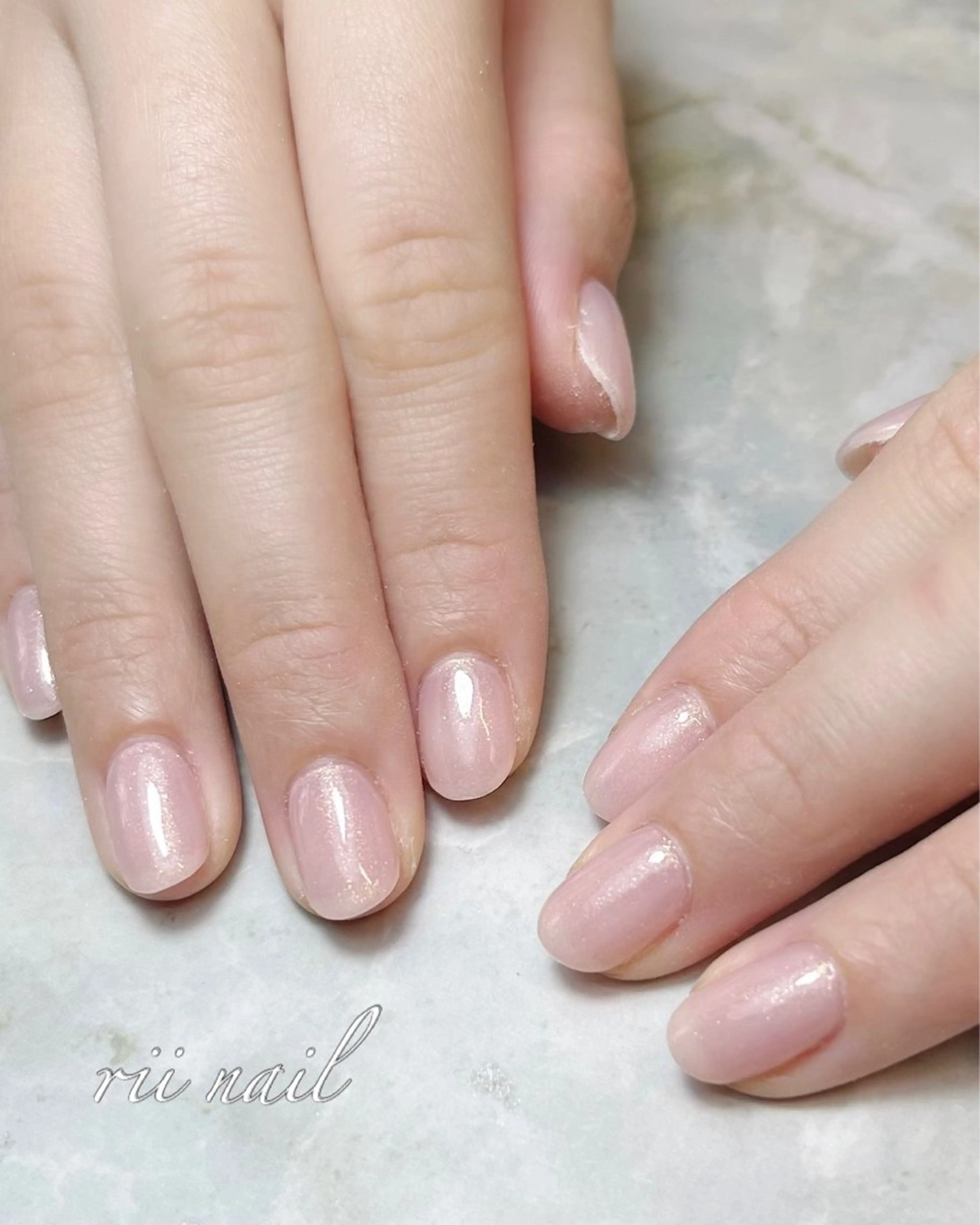 ネイル キラキラネイル ラメ(グリッター) ピンク ハンドネイル rii 　nail所属・rii  nail rikoのネイルデザイン