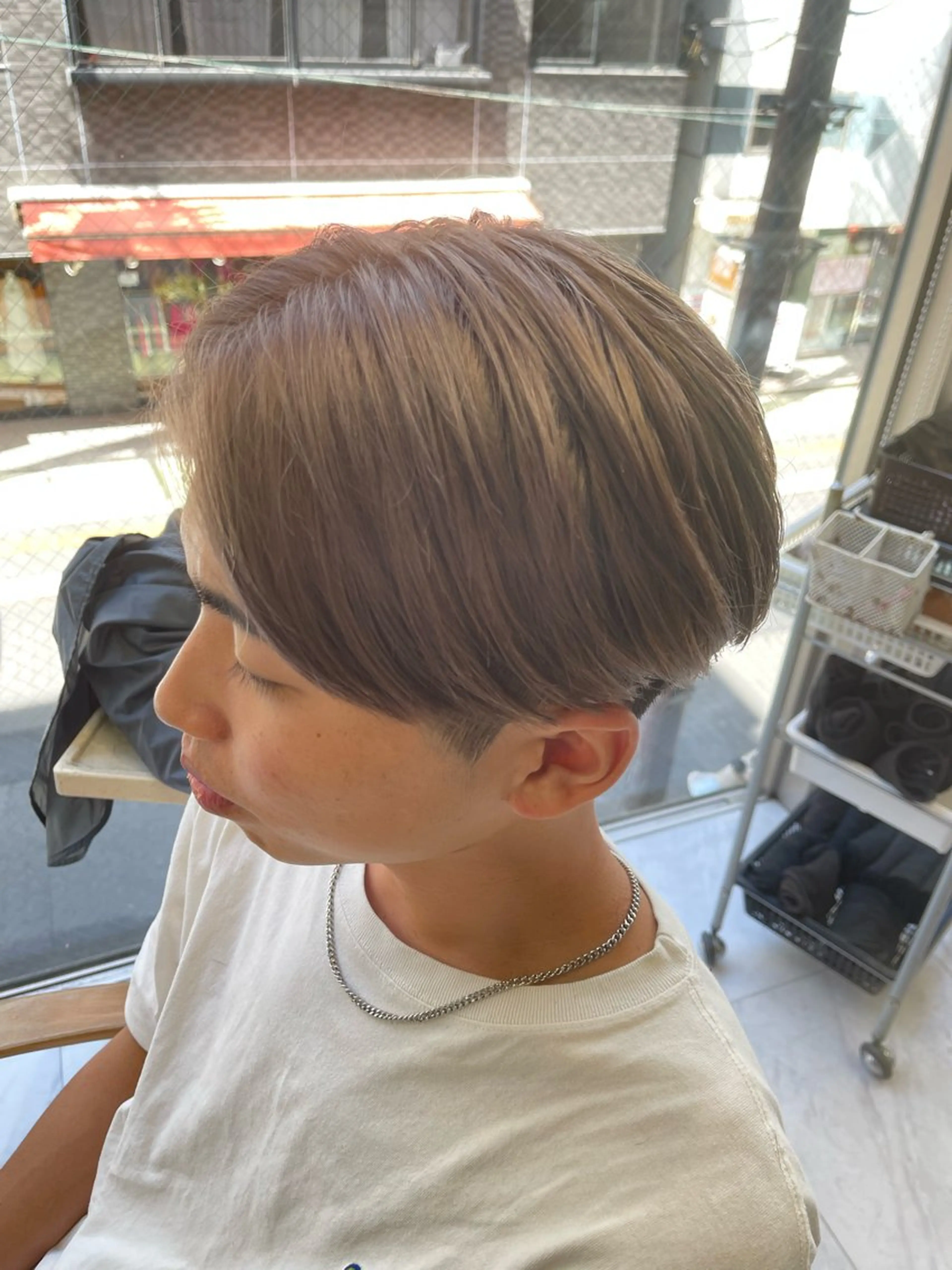 ショート カラー メンズ ベージュカラー ヘアカラー トリートメント ❄️メンズカット 落合諒❄️のヘアスタイル